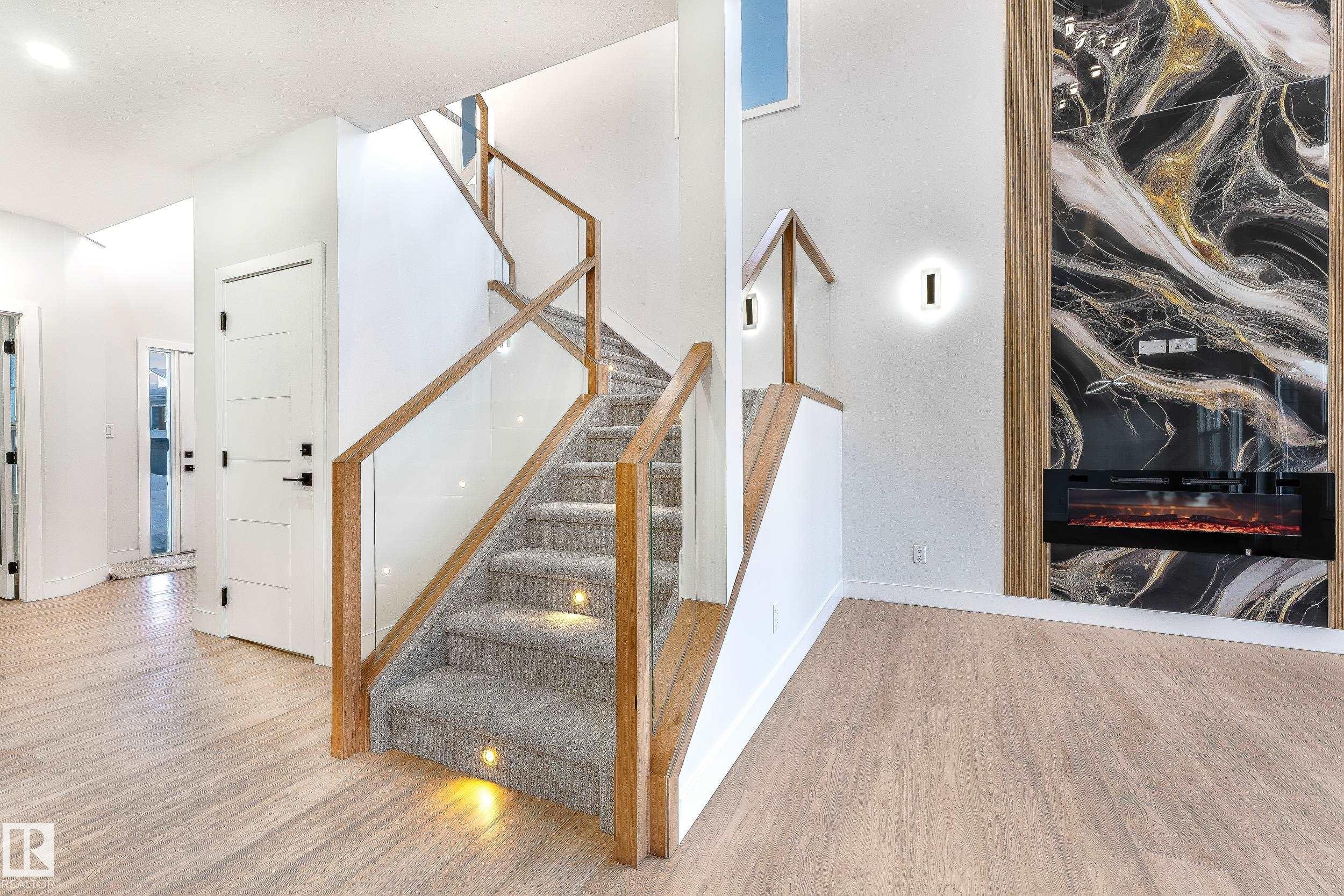 Edmonton, AB - Indoor Photo Showing Other Room With Fireplace