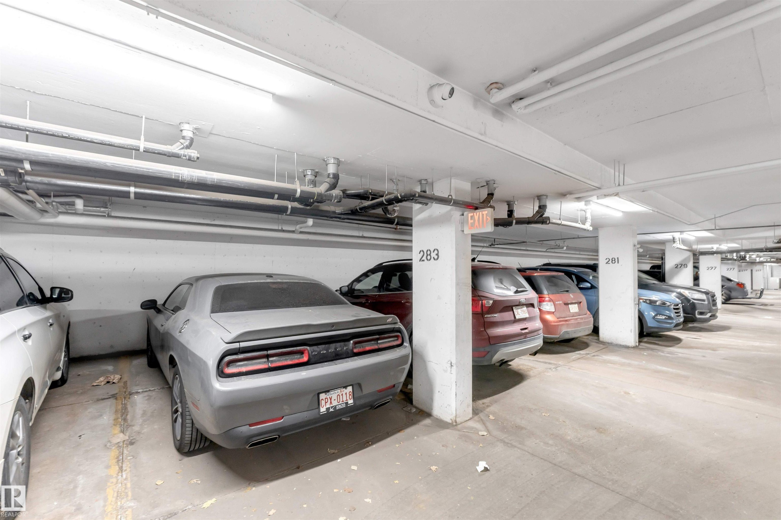 View of parking deck - #201 4403 23 Street Nw, Edmonton, AB - Indoor Photo Showing Garage