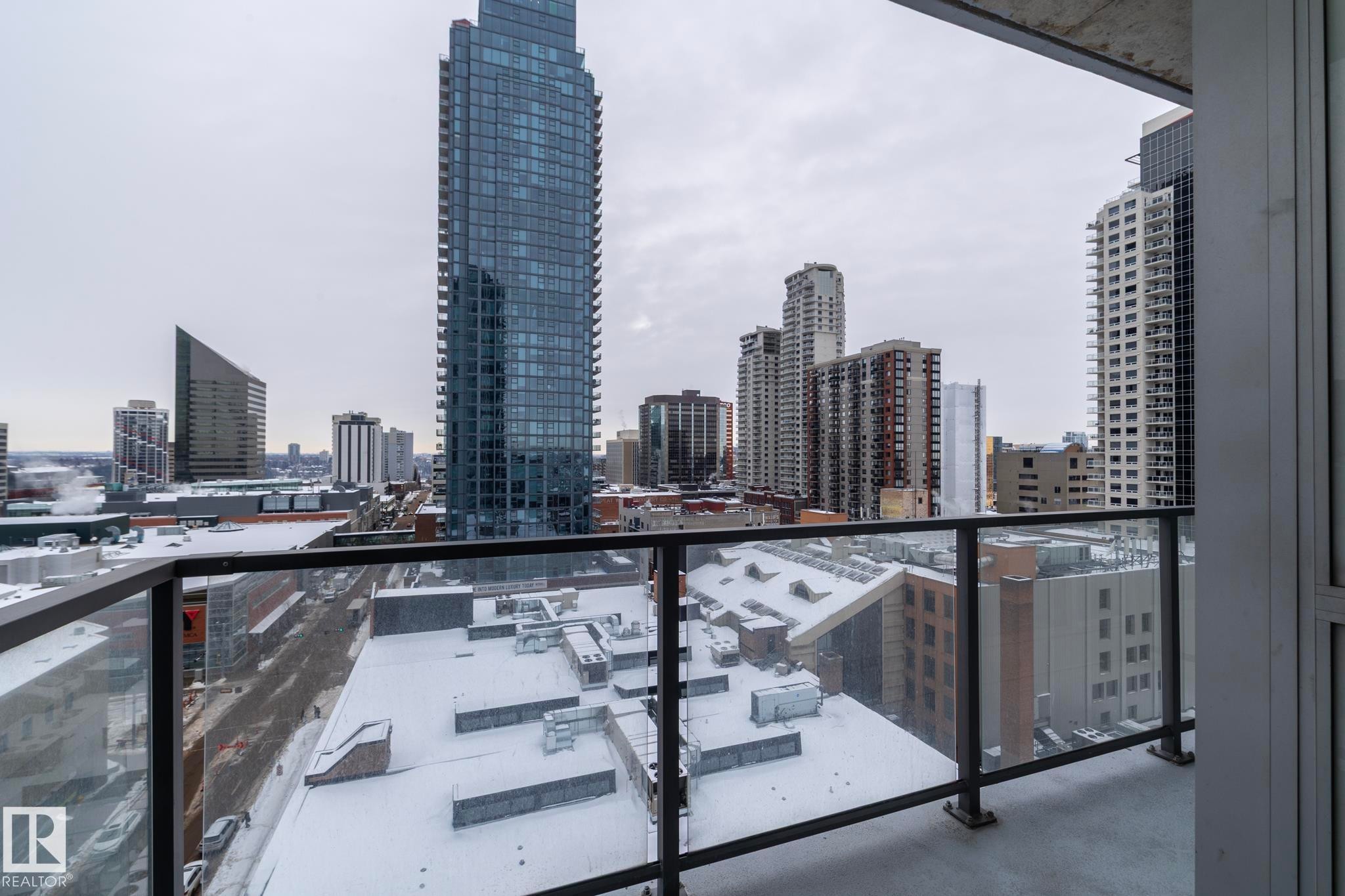 Balcony with a view of city - 1201 10238 103 Street, Edmonton, AB - Outdoor With Balcony