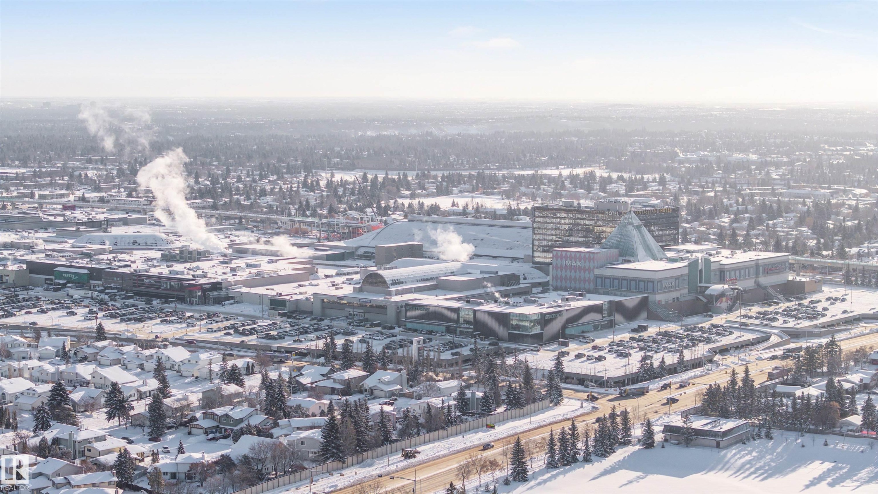 View of snowy aerial view - 18404 97A Avenue, Edmonton, AB - Outdoor With View