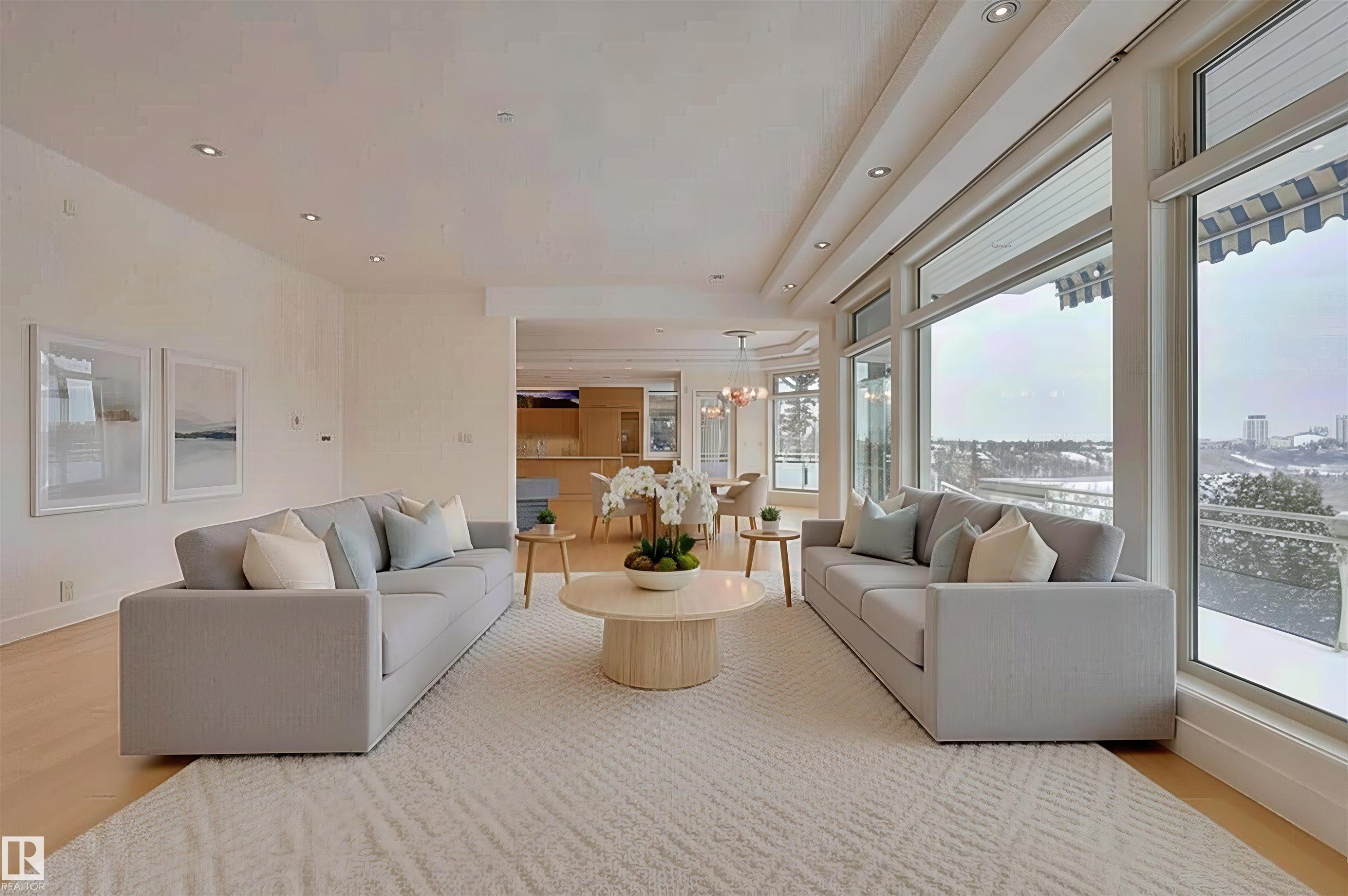 28 Riverside Crescent, Edmonton, AB - Indoor Photo Showing Living Room