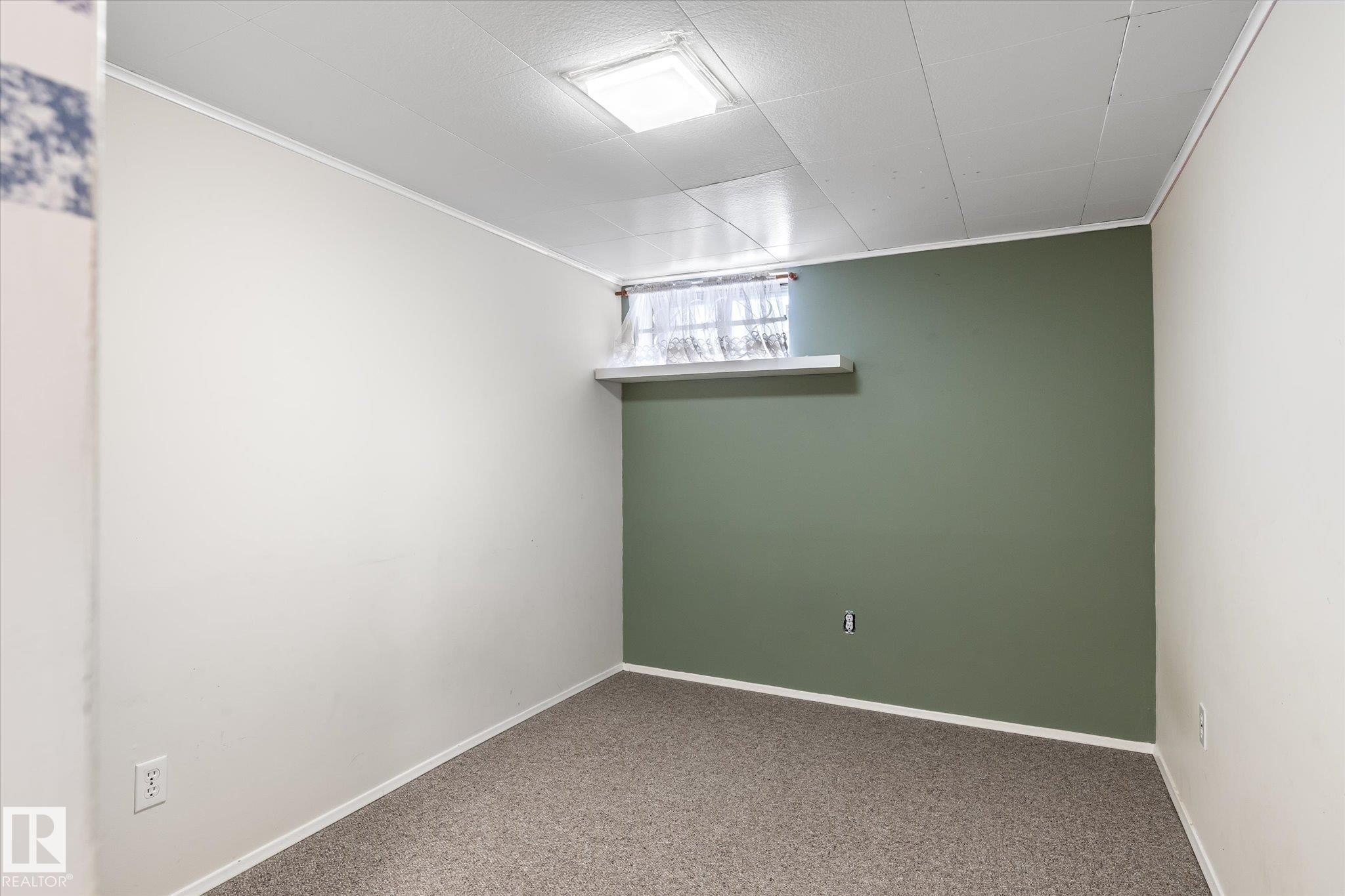 Basement featuring carpet flooring and ornamental molding - 10429 143 Street, Edmonton, AB - Indoor Photo Showing Other Room