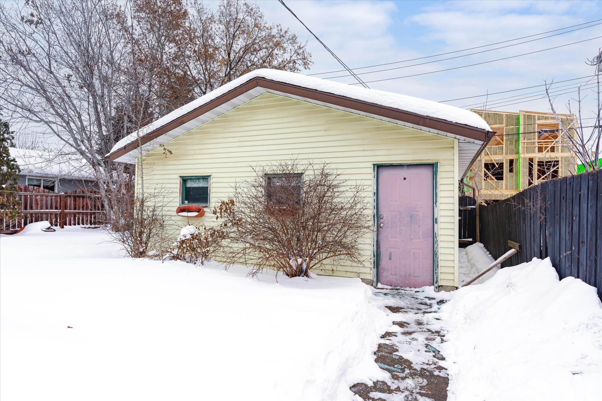 View of snow covered structure - 10429 143 Street, Edmonton, AB - Outdoor