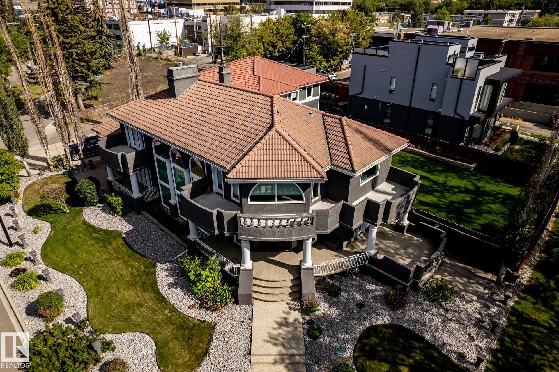 Drone / aerial view - 12428 103 Avenue Nw, Edmonton, AB - Outdoor