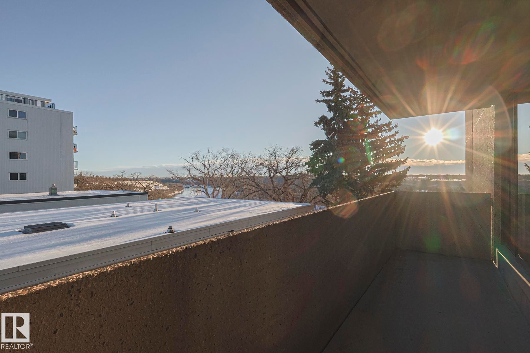View of balcony - 302 8340 Jasper Avenue Nw, Edmonton, AB - Outdoor With View