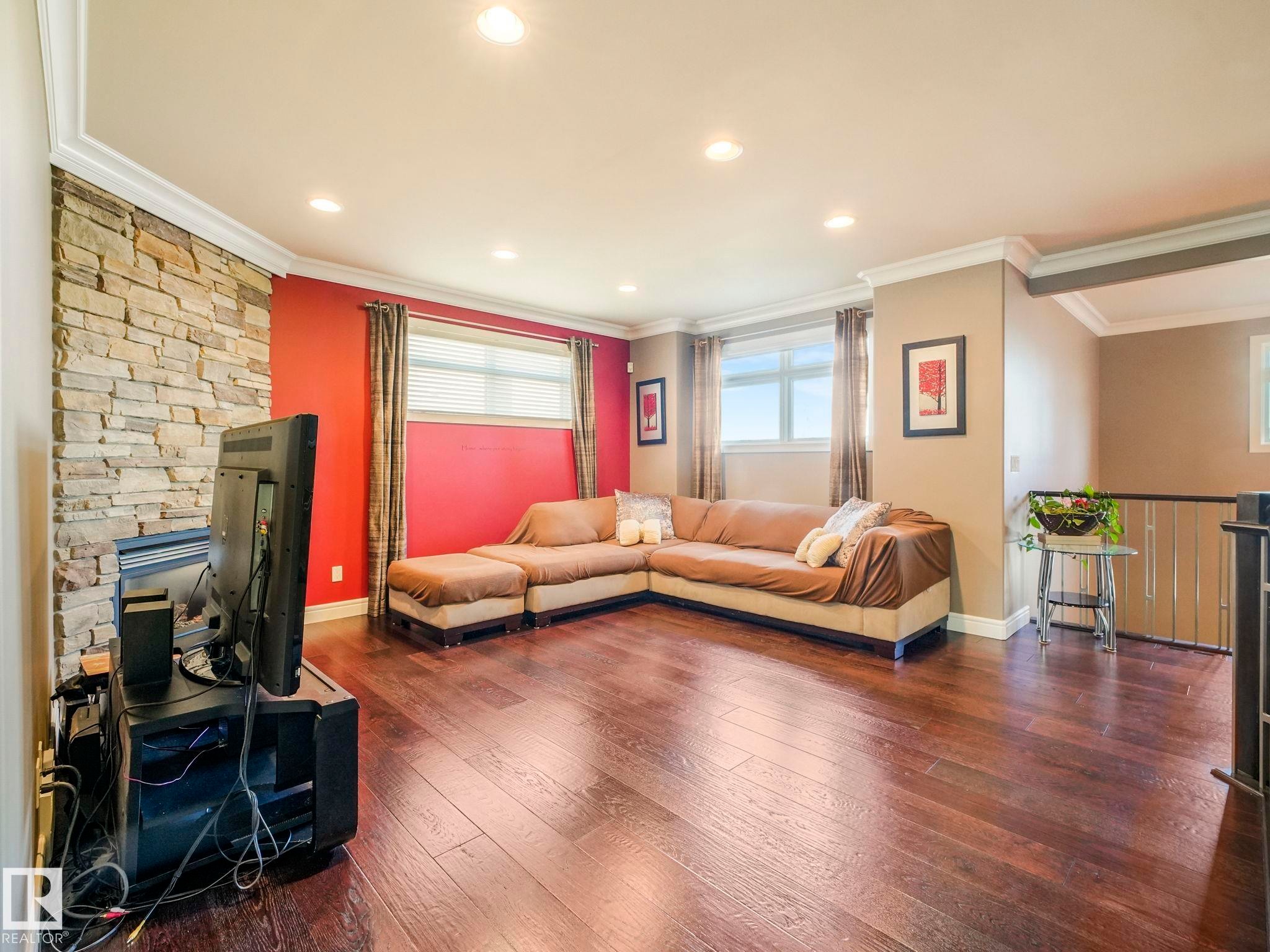 2408 Martell Crescent, Edmonton, AB - Indoor Photo Showing Other Room With Fireplace