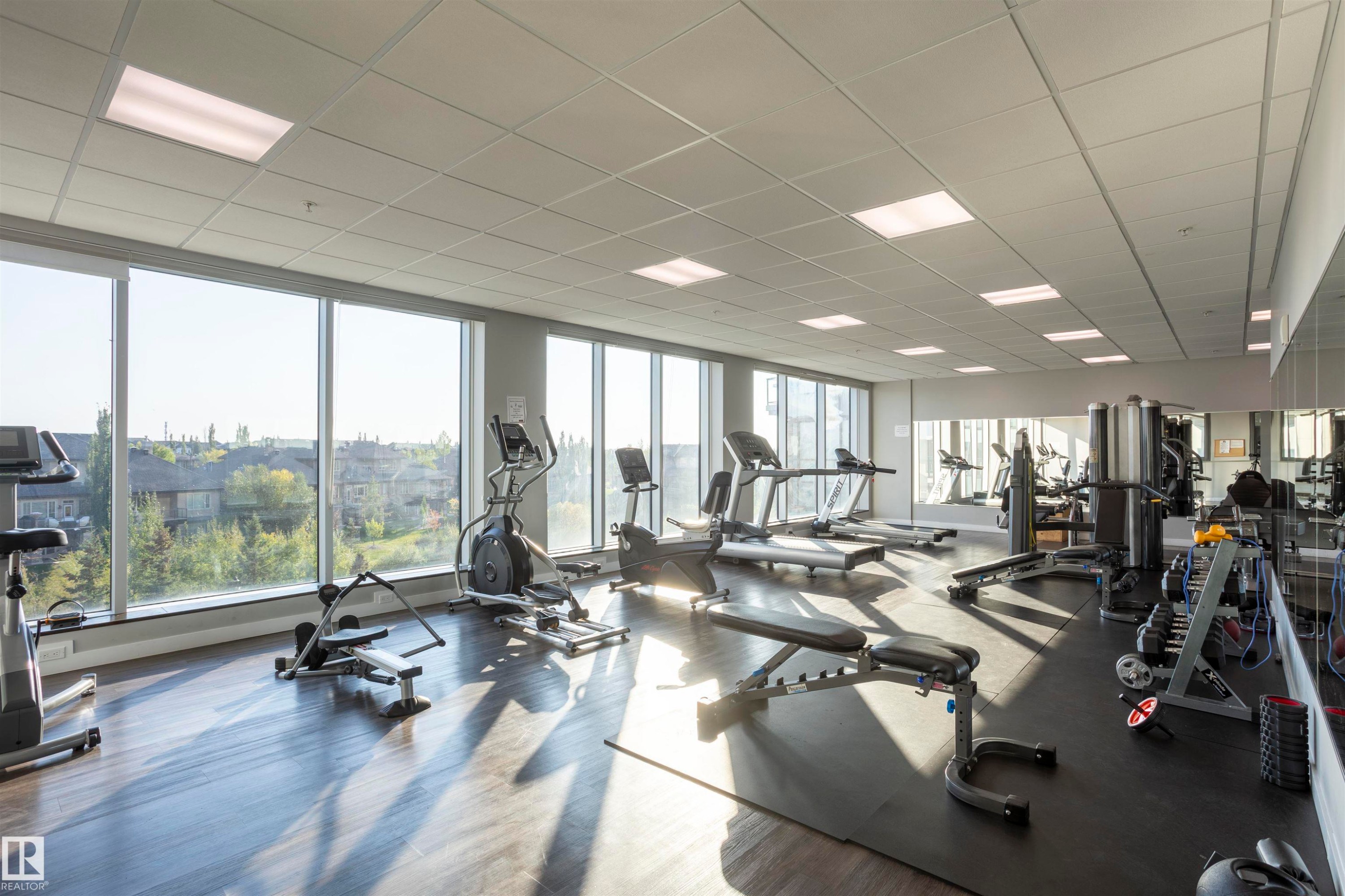 307 5151 Windermere Boulevard, Edmonton, AB - Indoor Photo Showing Gym Room
