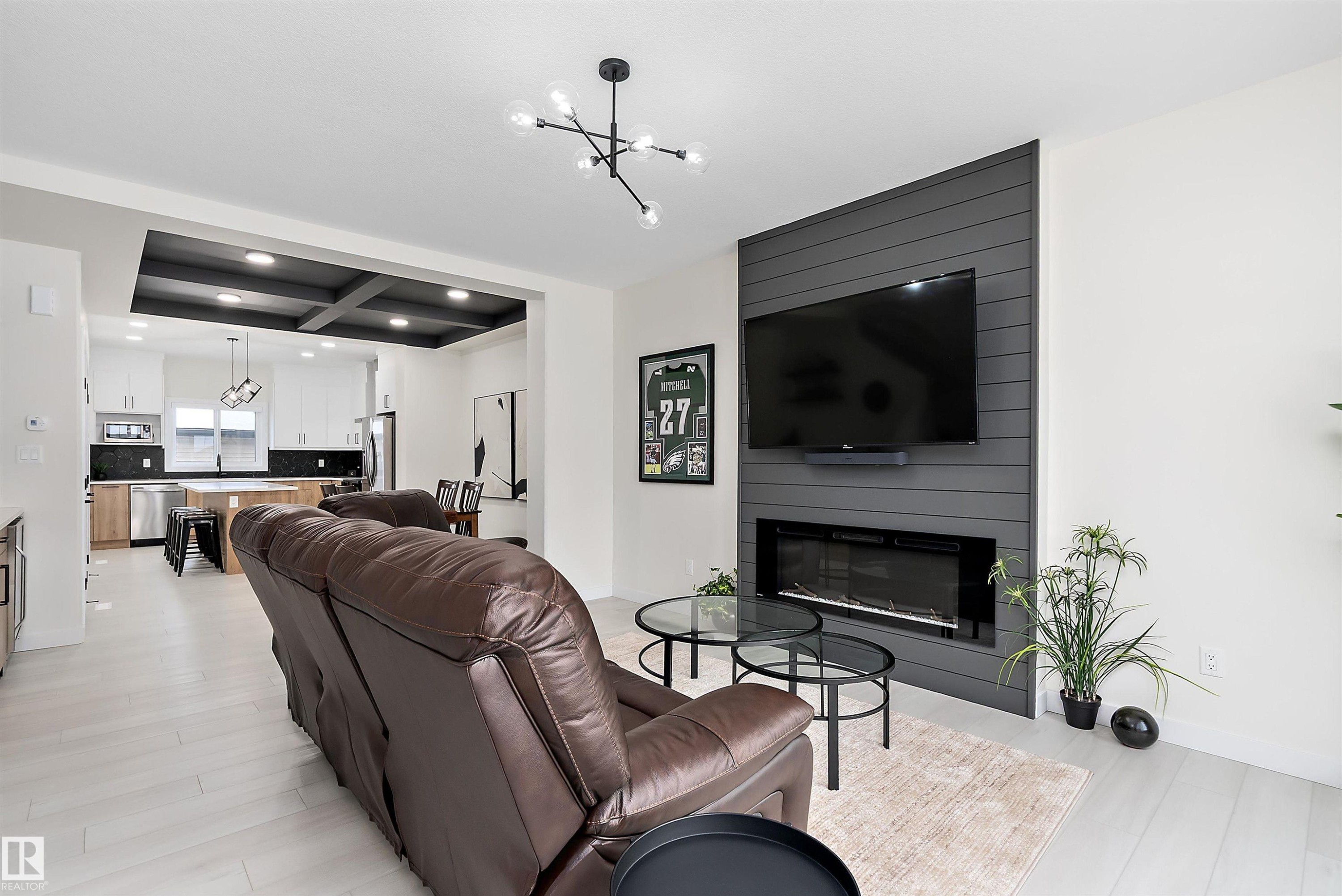 40 Chambery Crescent, St. Albert, AB - Indoor Photo Showing Living Room With Fireplace