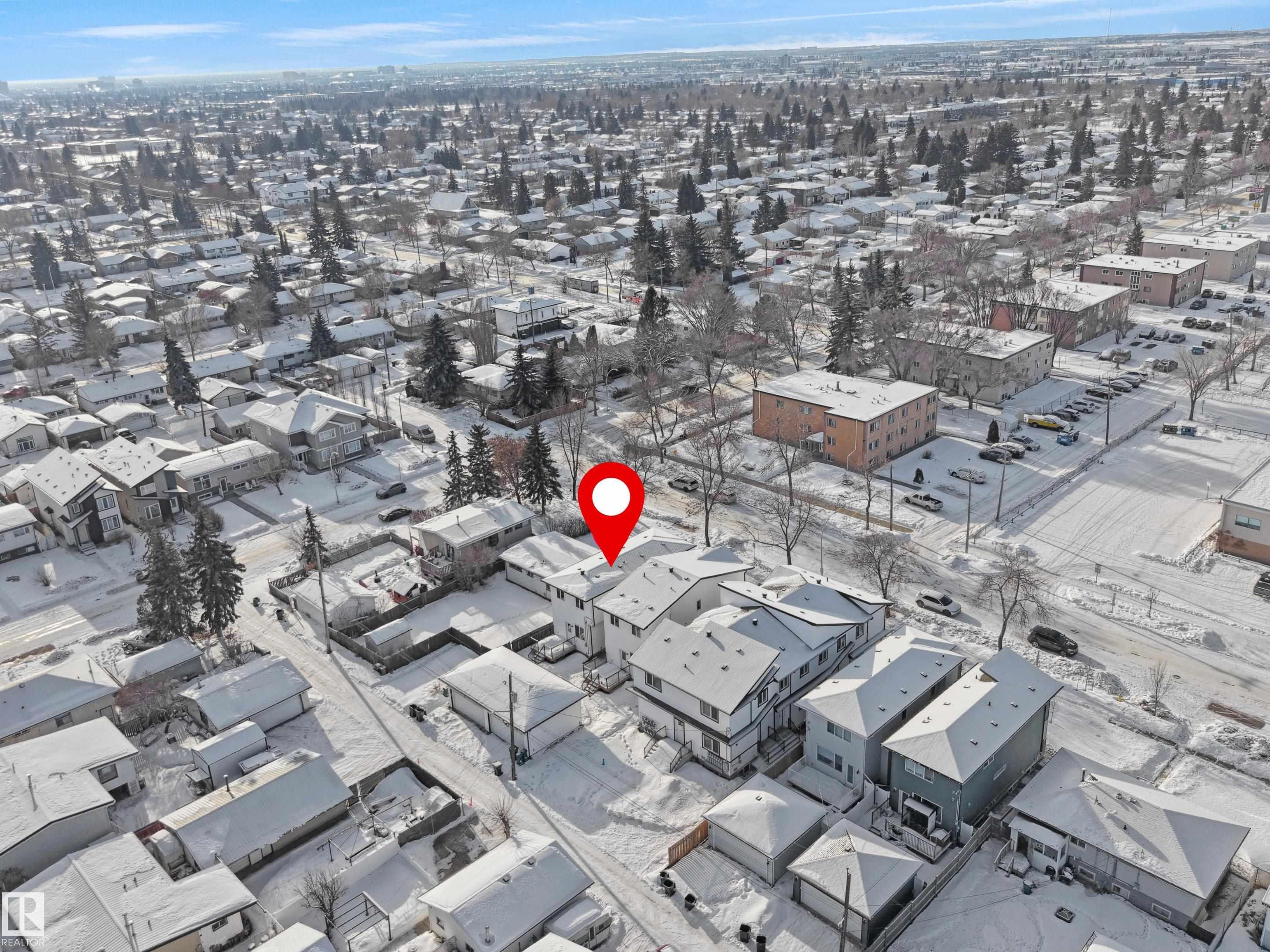 Aerial overview of property's location - 10911 159 Street, Edmonton, AB - Outdoor With View