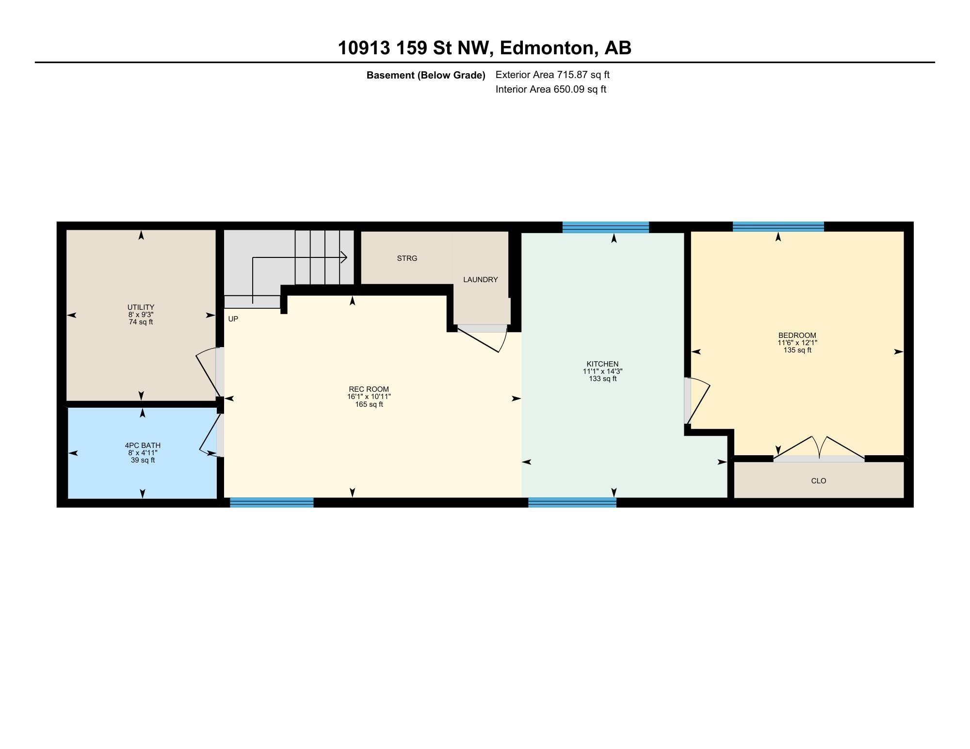 View of floor plan / room layout - 10913 159 Street, Edmonton, AB - Other