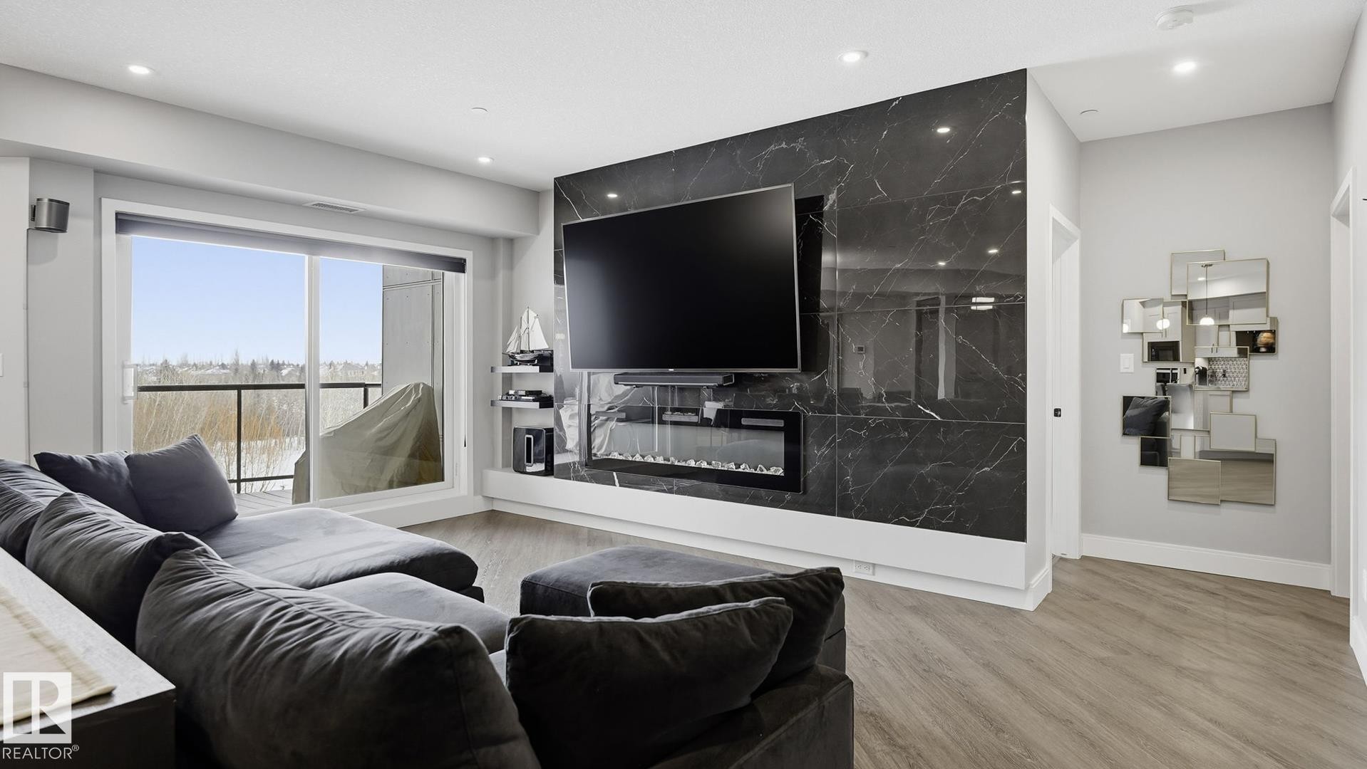 311 7463 May Common, Edmonton, AB - Indoor Photo Showing Living Room