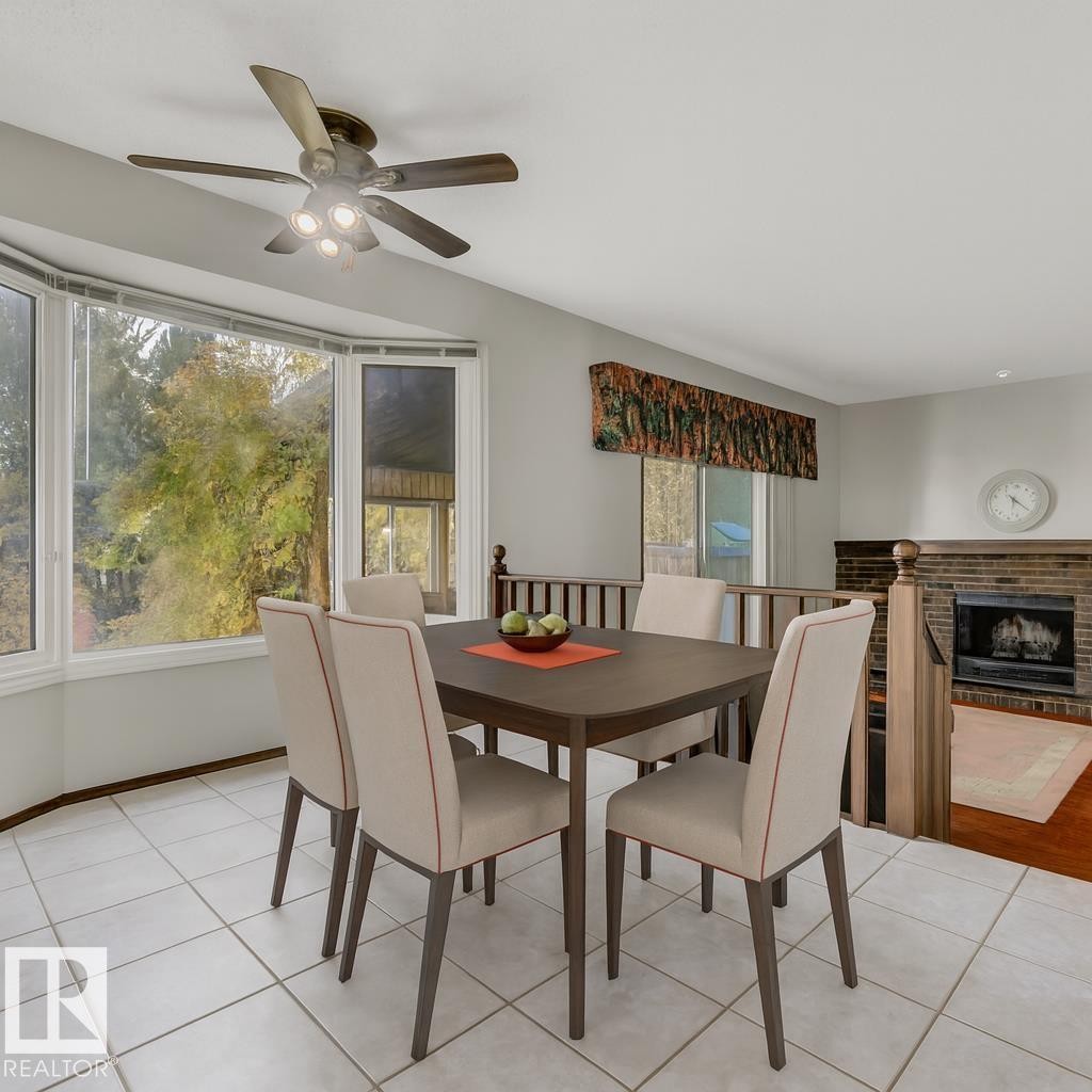 11105 20 Avenue, Edmonton, AB - Indoor Photo Showing Dining Room With Fireplace