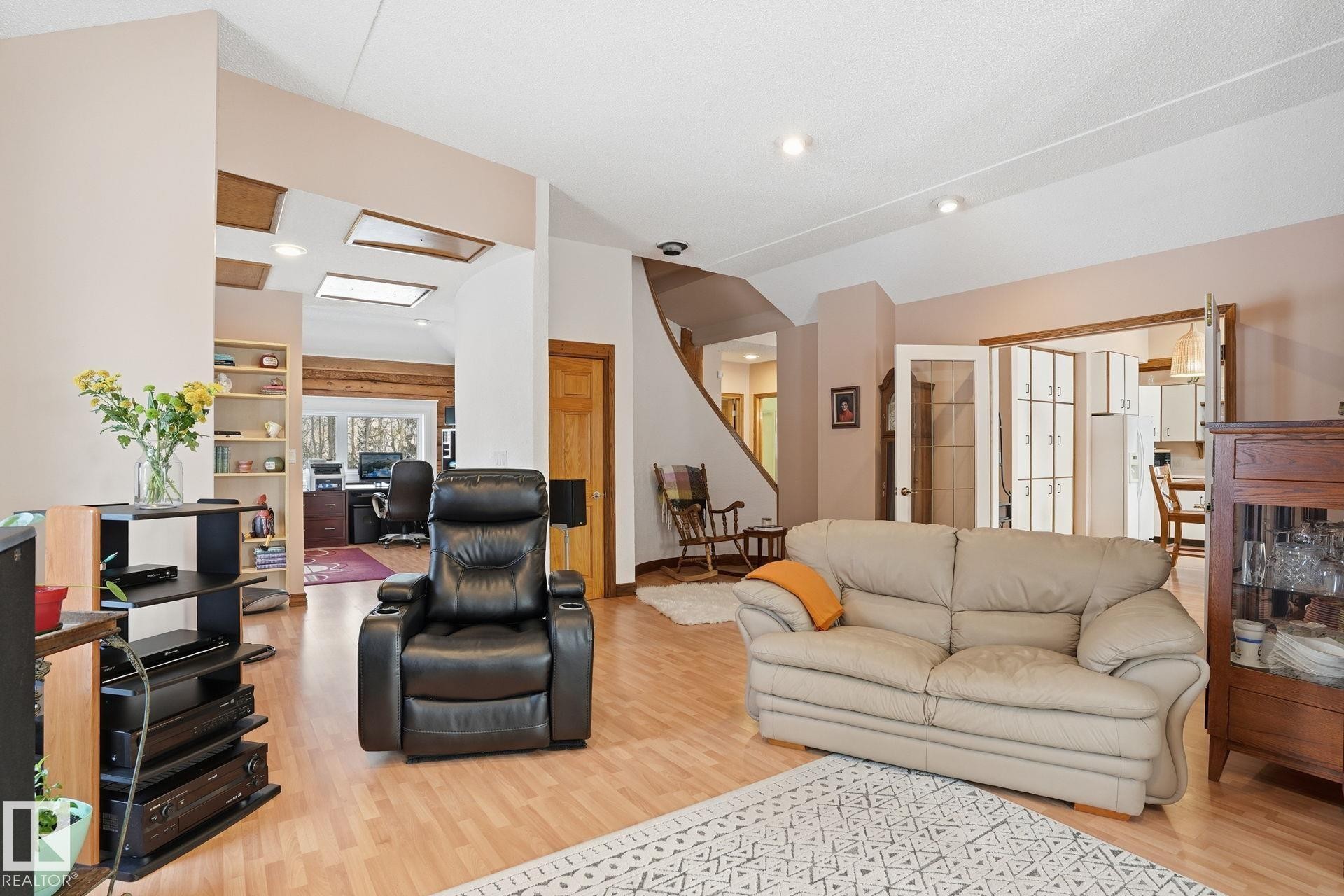73078 Southshore Drive, Widewater, AB - Indoor Photo Showing Living Room With Fireplace