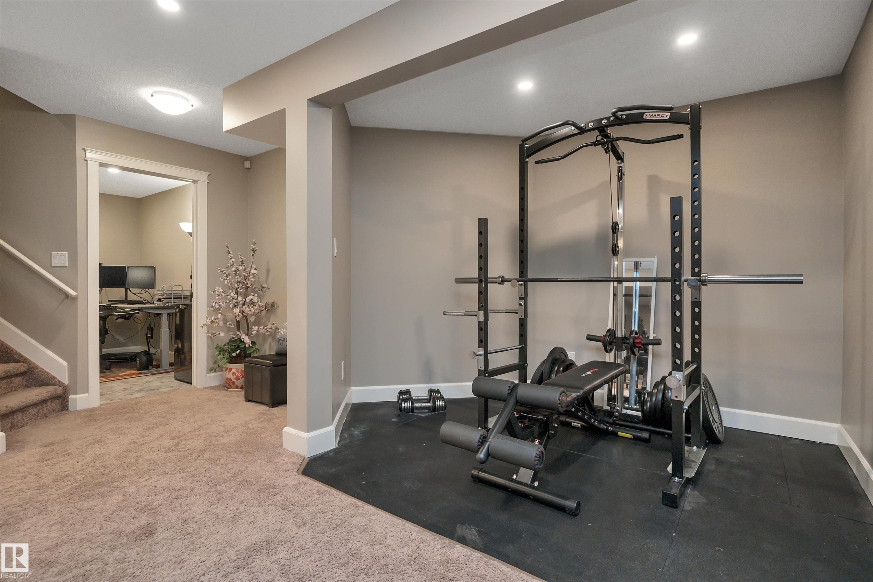 1958 Ainslie Link, Edmonton, AB - Indoor Photo Showing Gym Room