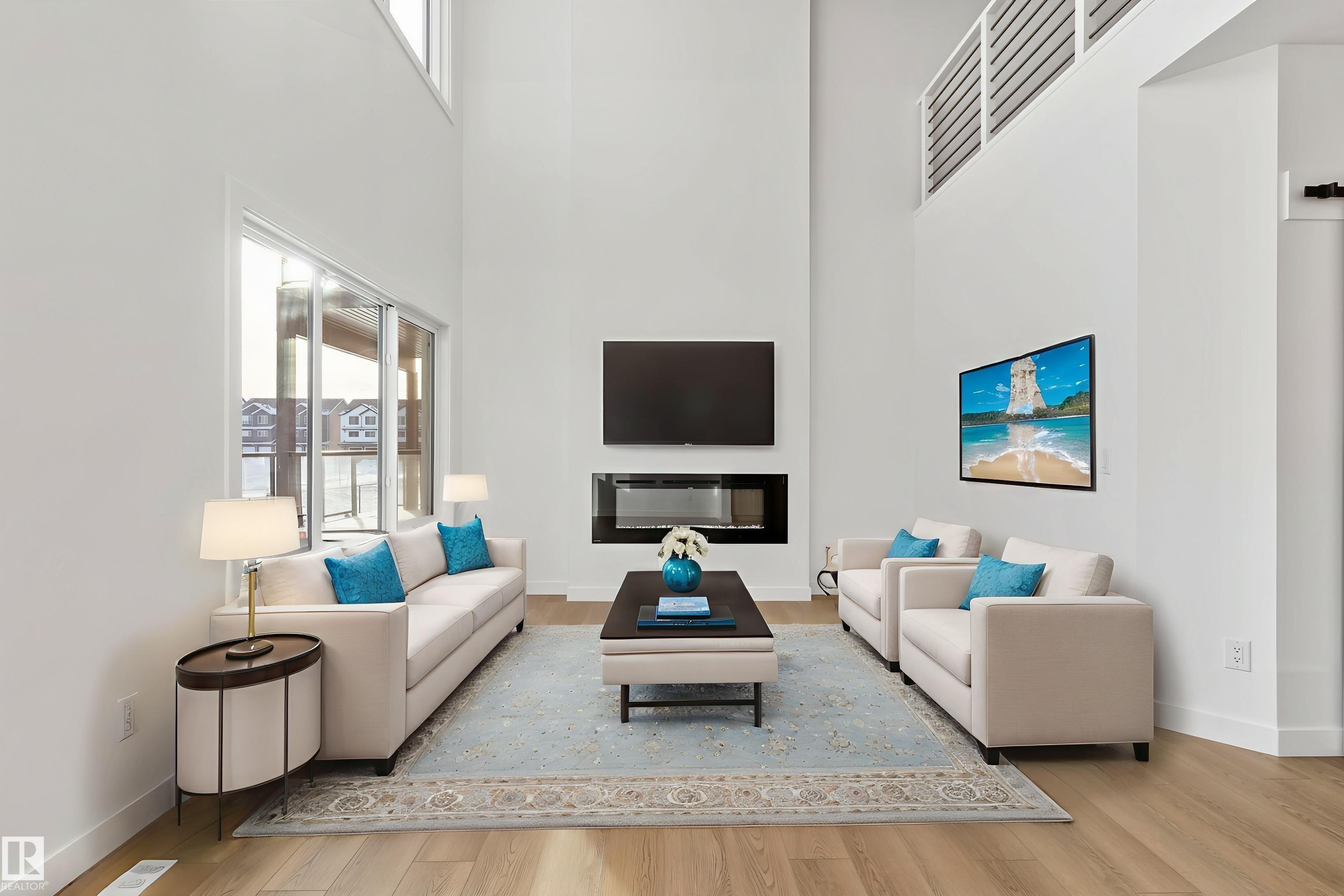 740 Astoria Way, Devon, AB - Indoor With Fireplace