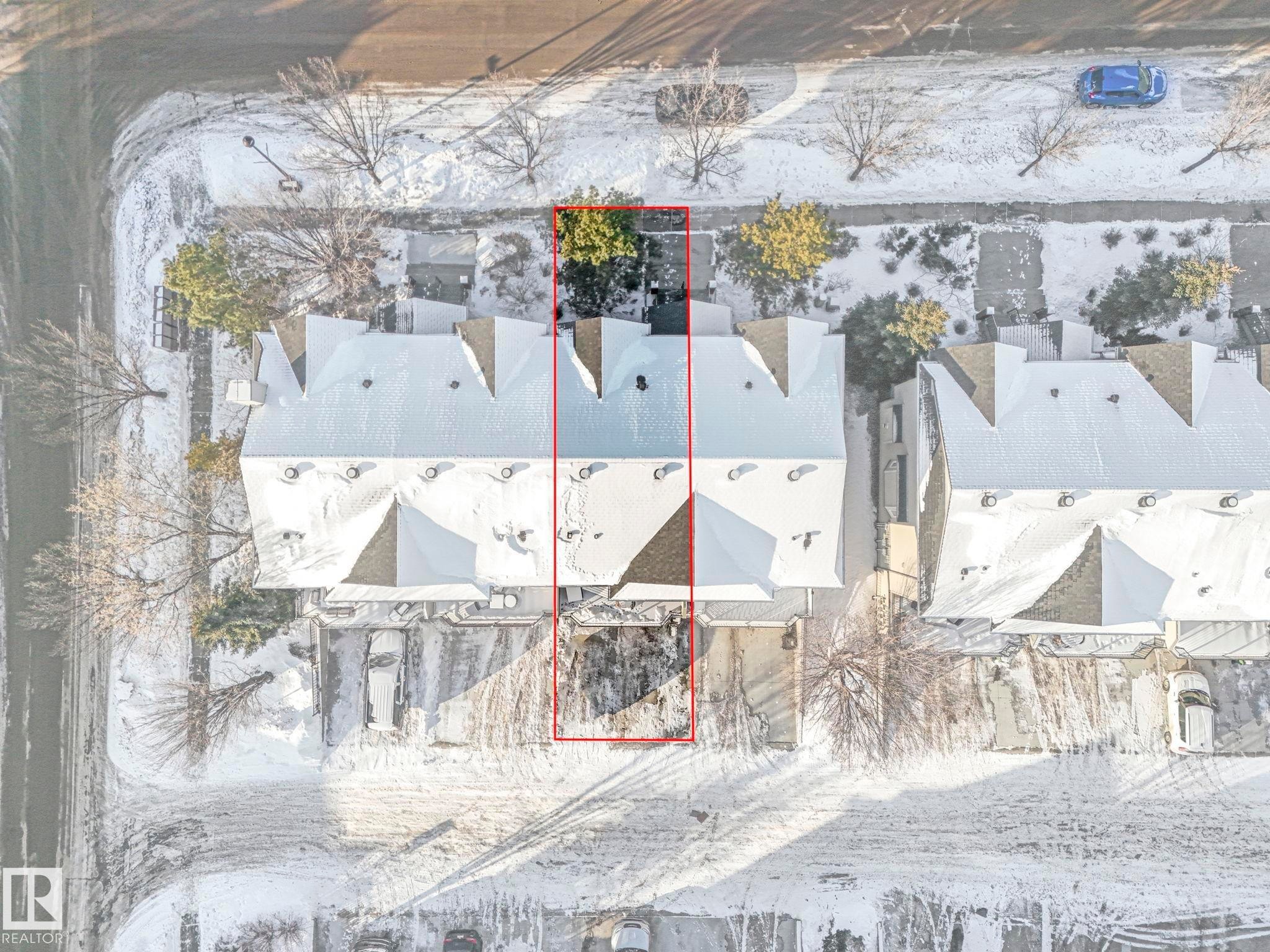 View of property location featuring property parcel outlined - 23 4755 Terwillegar Common, Edmonton, AB - Outdoor With View