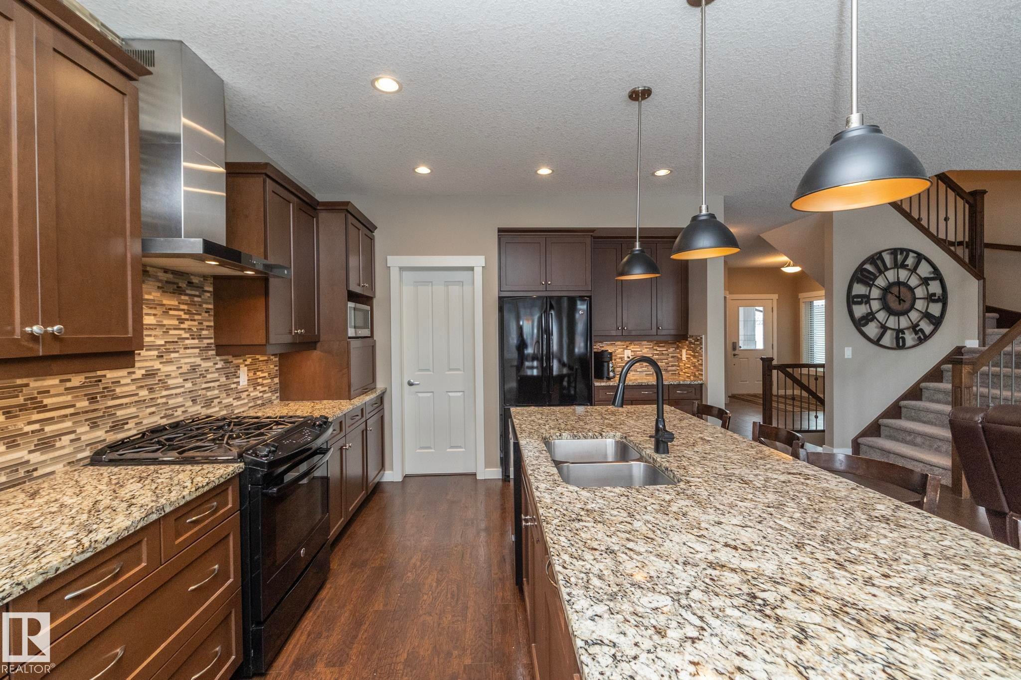 13020 207 Street, Edmonton, AB - Indoor Photo Showing Kitchen With Double Sink With Upgraded Kitchen