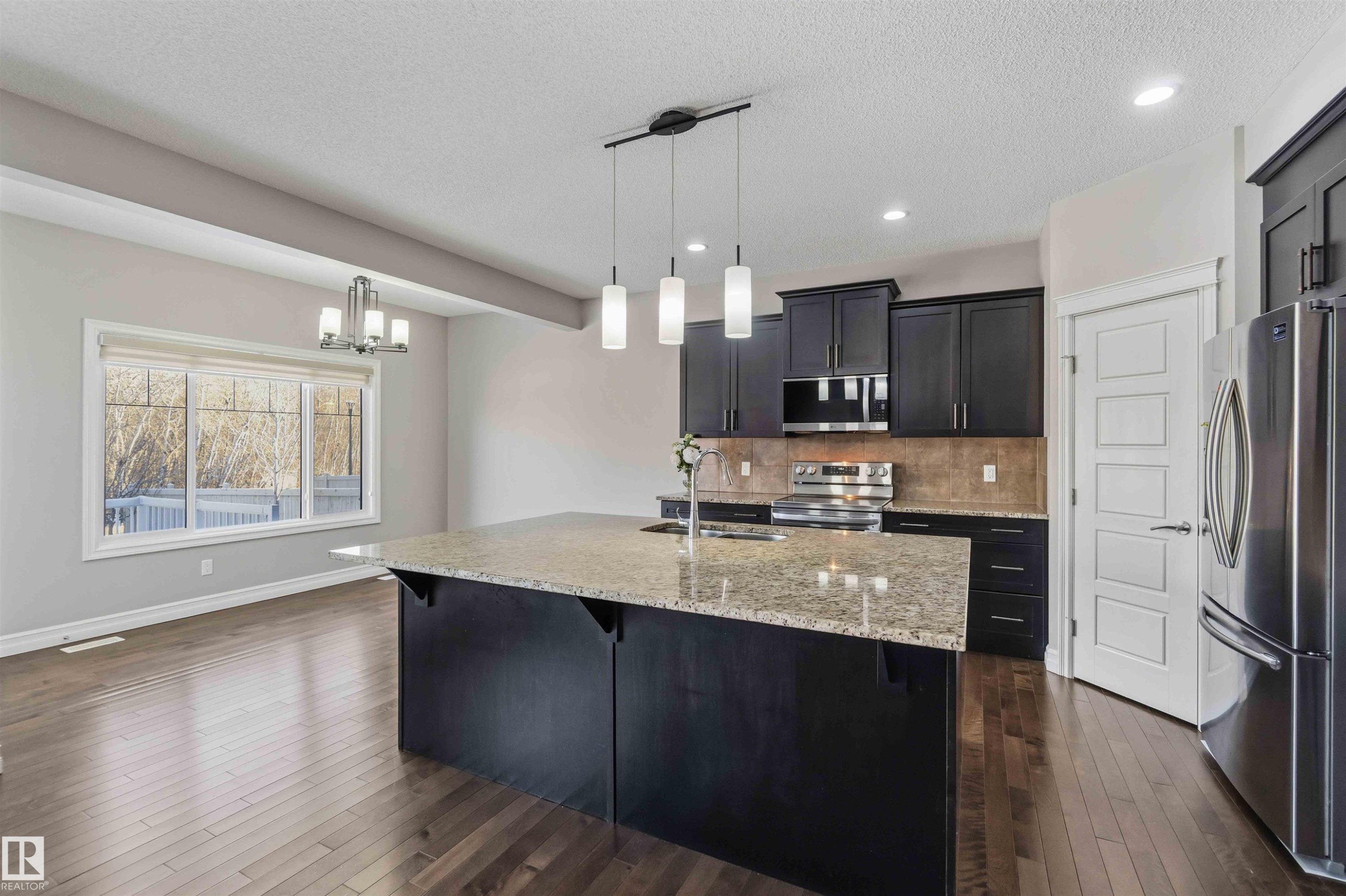 3683 8 Street, Edmonton, AB - Indoor Photo Showing Kitchen With Stainless Steel Kitchen With Upgraded Kitchen