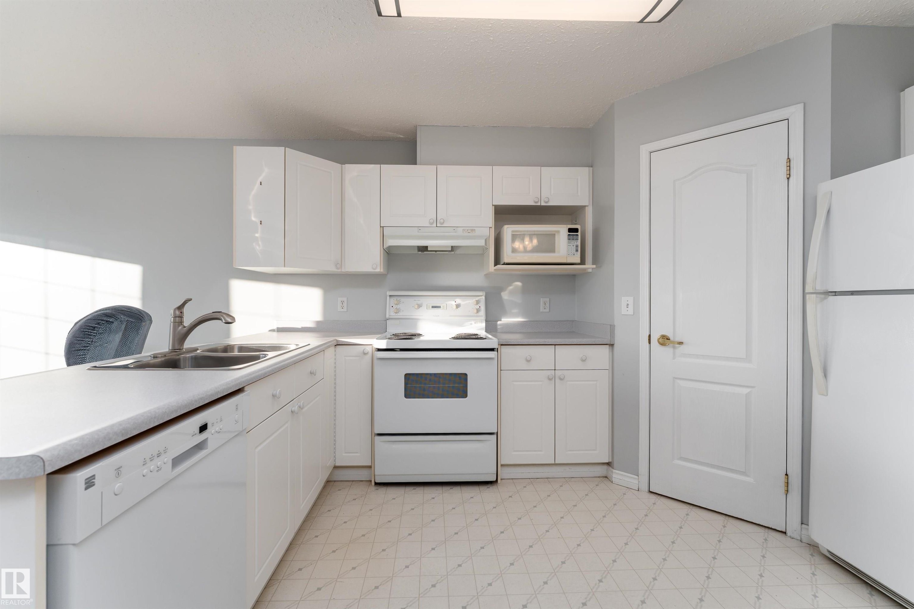 454 13441 127 Street, Edmonton, AB - Indoor Photo Showing Kitchen With Double Sink