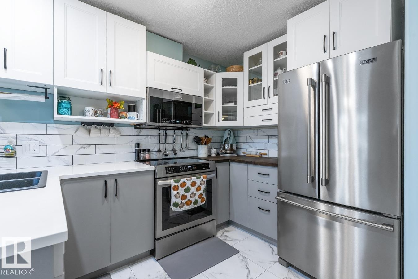 9 1850 Mill Woods Road E, Edmonton, AB - Indoor Photo Showing Kitchen With Stainless Steel Kitchen With Double Sink