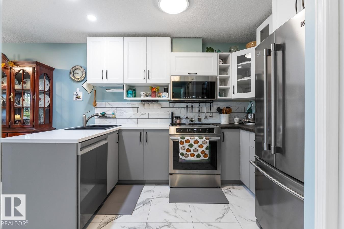 9 1850 Mill Woods Road E, Edmonton, AB - Indoor Photo Showing Kitchen With Stainless Steel Kitchen With Upgraded Kitchen