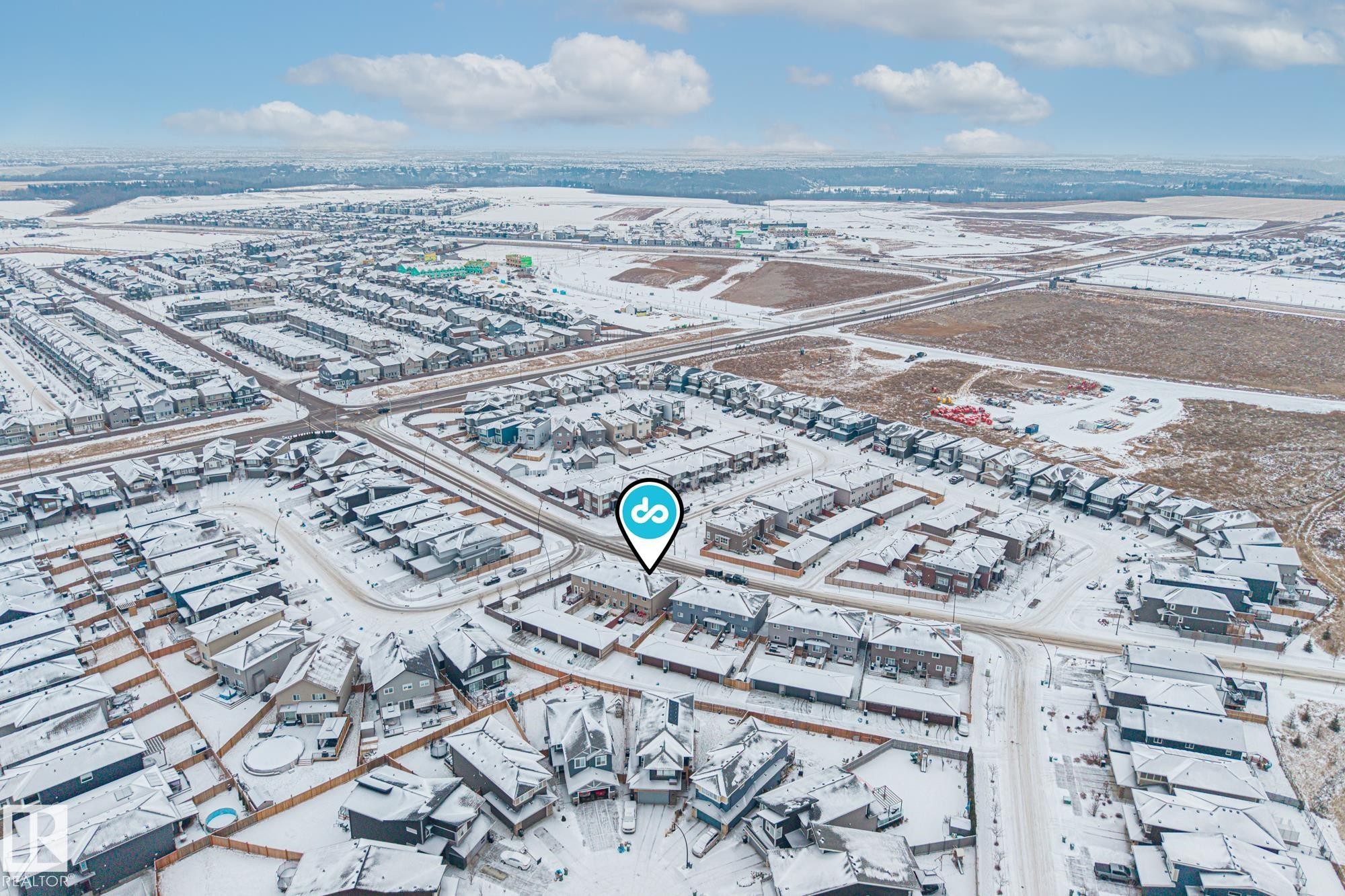 View of snowy aerial view - 20110 27 Avenue, Edmonton, AB - Outdoor With View