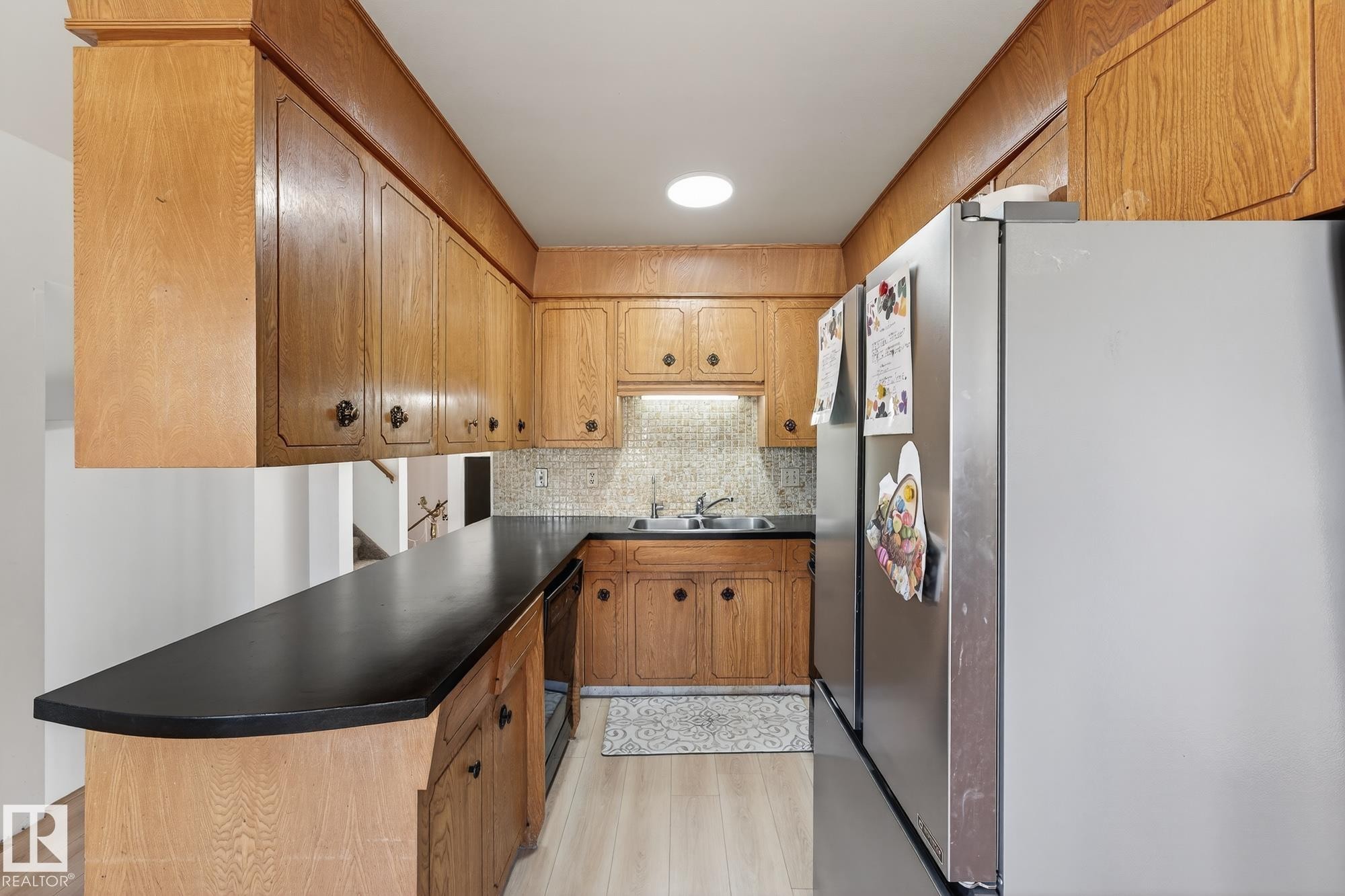 3310 113A Street, Edmonton, AB - Indoor Photo Showing Kitchen With Double Sink