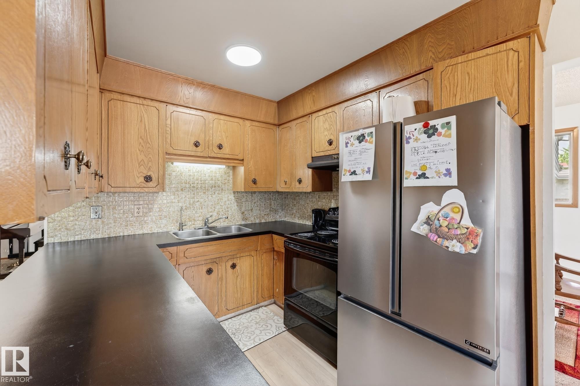 3310 113A Street, Edmonton, AB - Indoor Photo Showing Kitchen With Double Sink