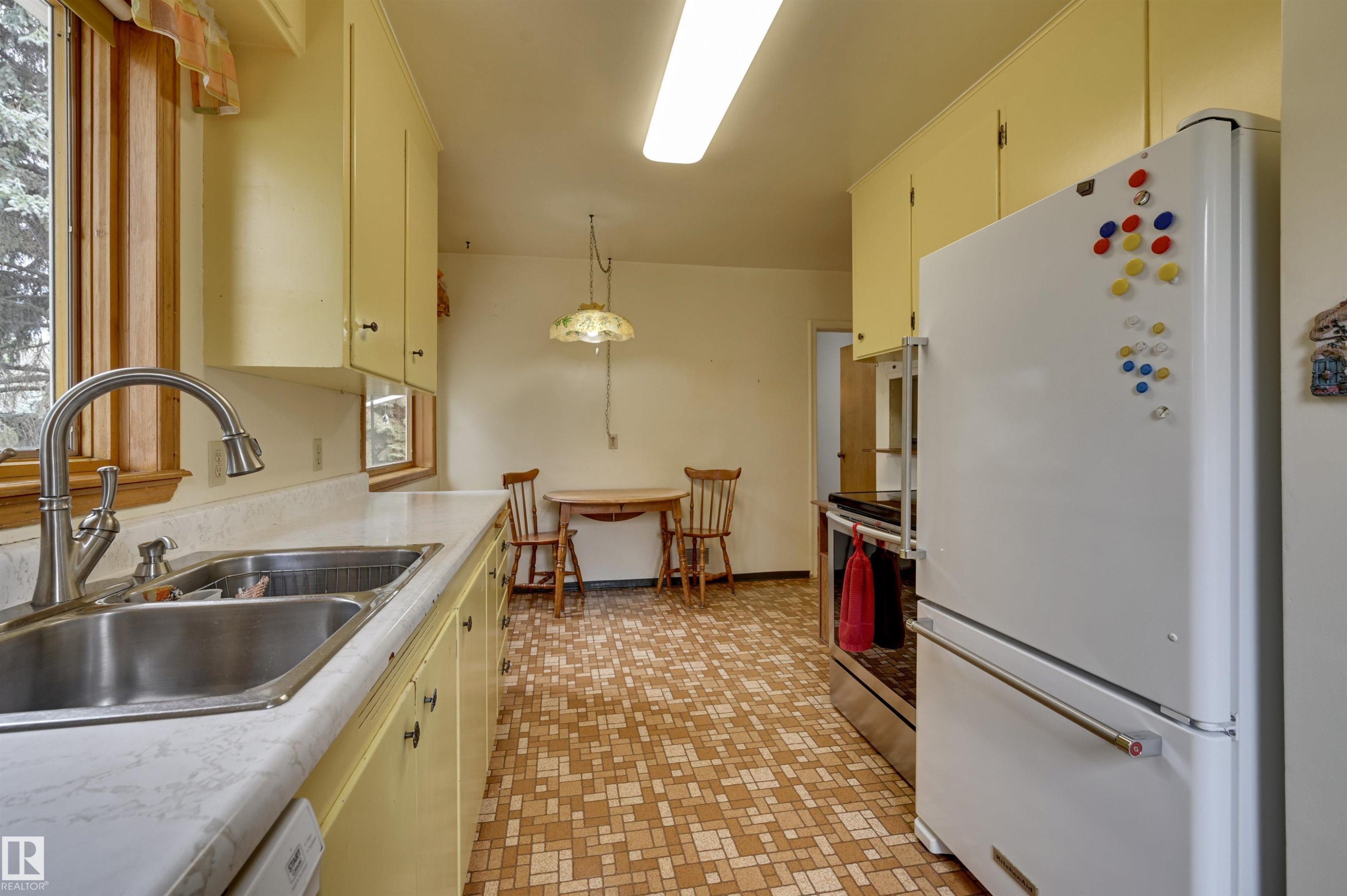 9725 143 Street, Edmonton, AB - Indoor Photo Showing Kitchen With Double Sink