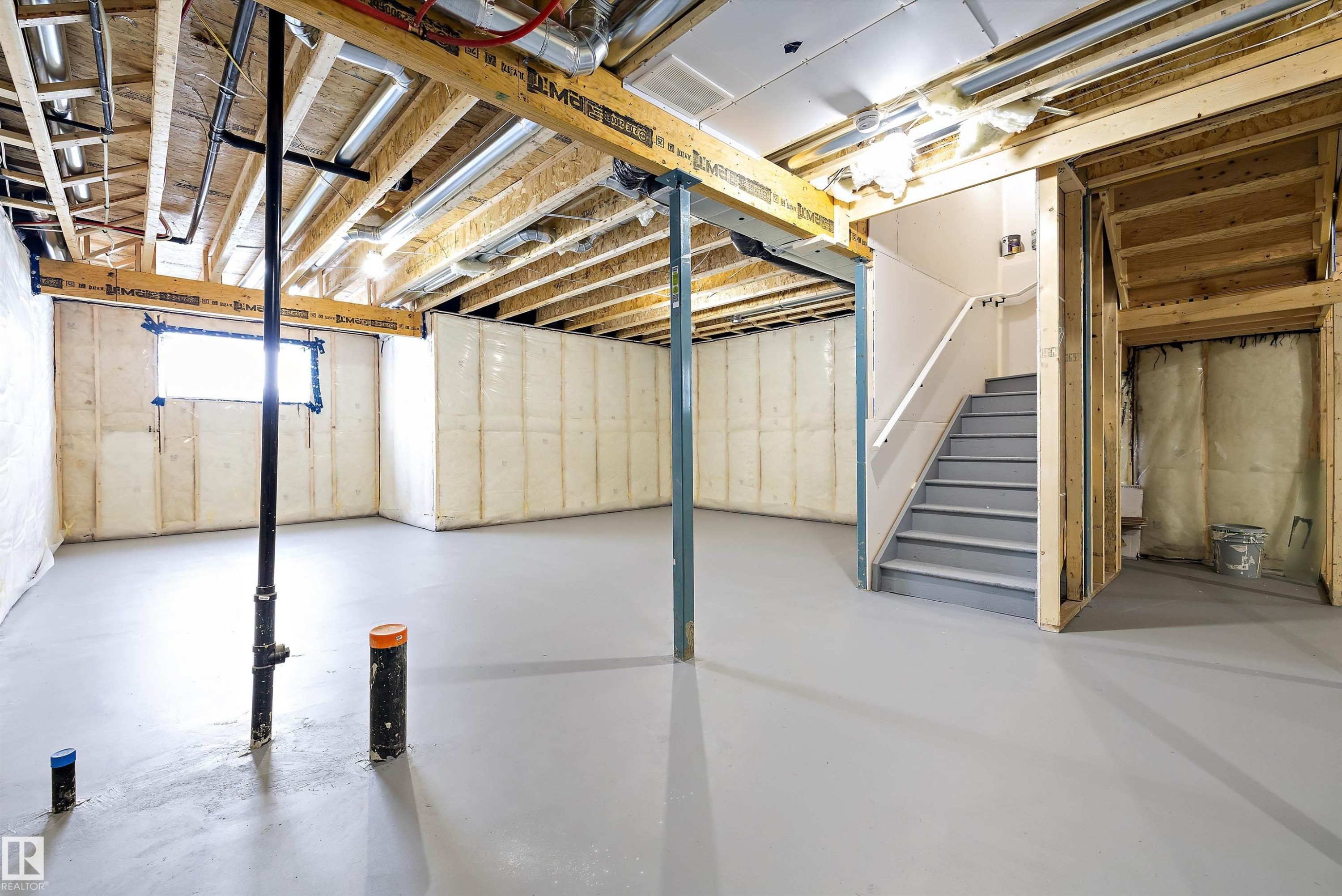 Below grade area featuring stairway - 230 Edgemont Green Green Nw, Edmonton, AB - Indoor Photo Showing Basement