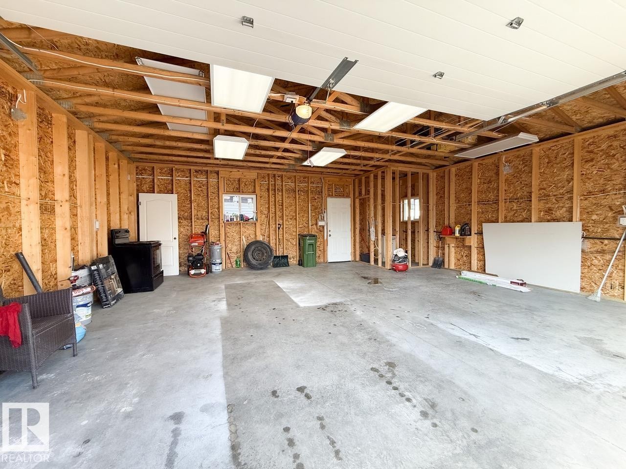 View of garage - 12919 113A Street, Edmonton, AB - Indoor Photo Showing Garage