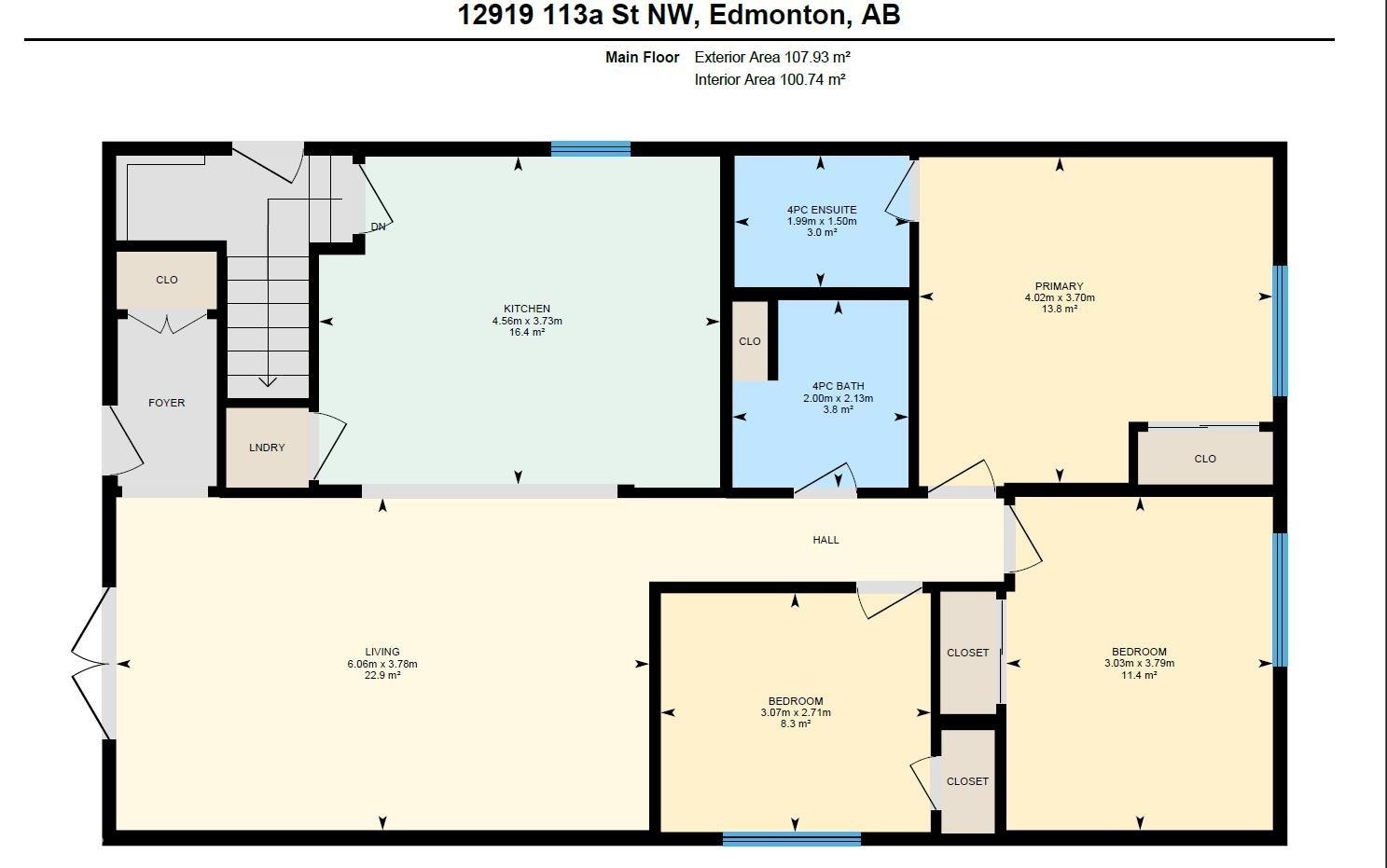 View of home floor plan - 12919 113A Street, Edmonton, AB - Other