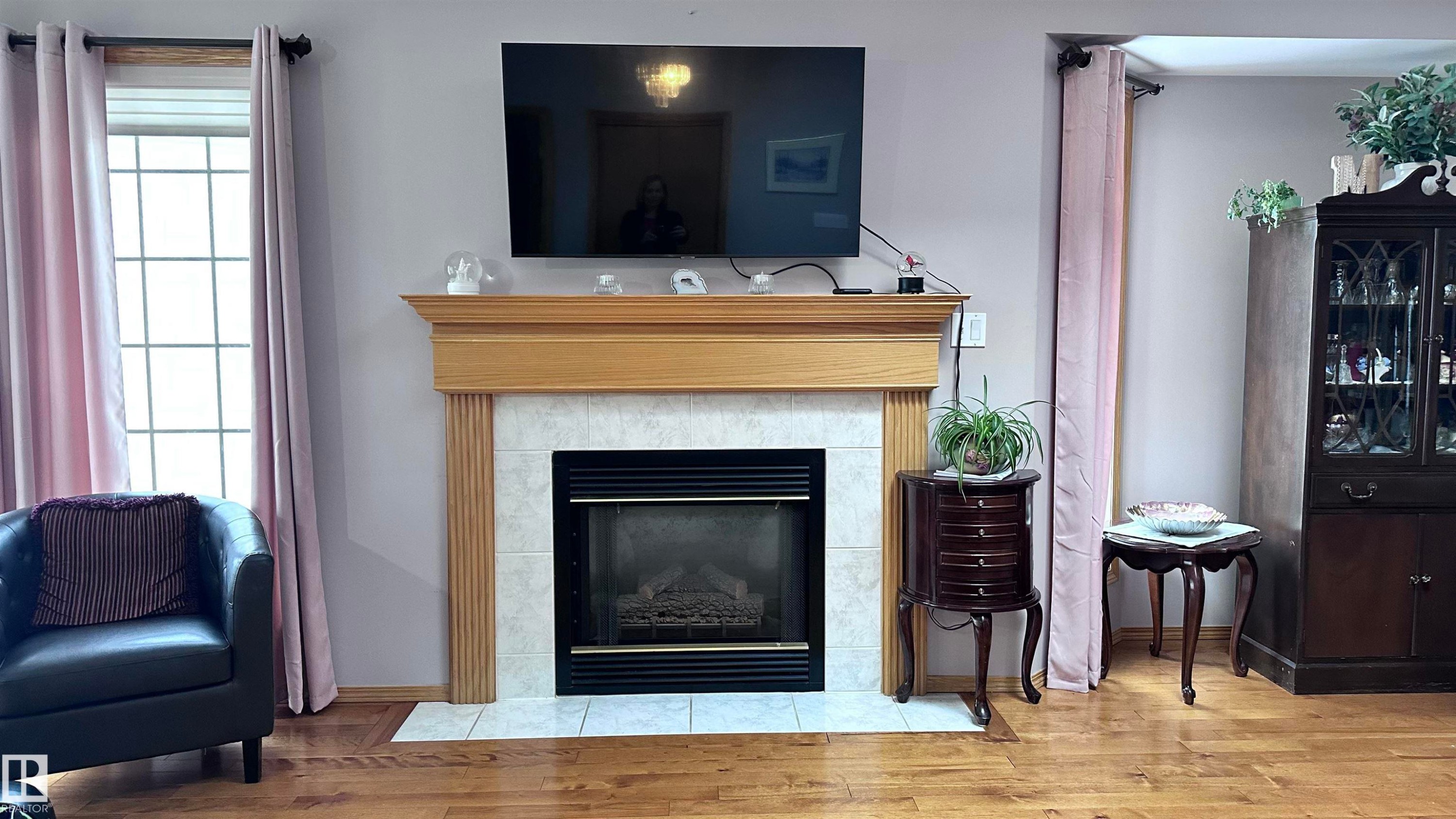 8 9731 174 Street, Edmonton, AB - Indoor Photo Showing Living Room With Fireplace