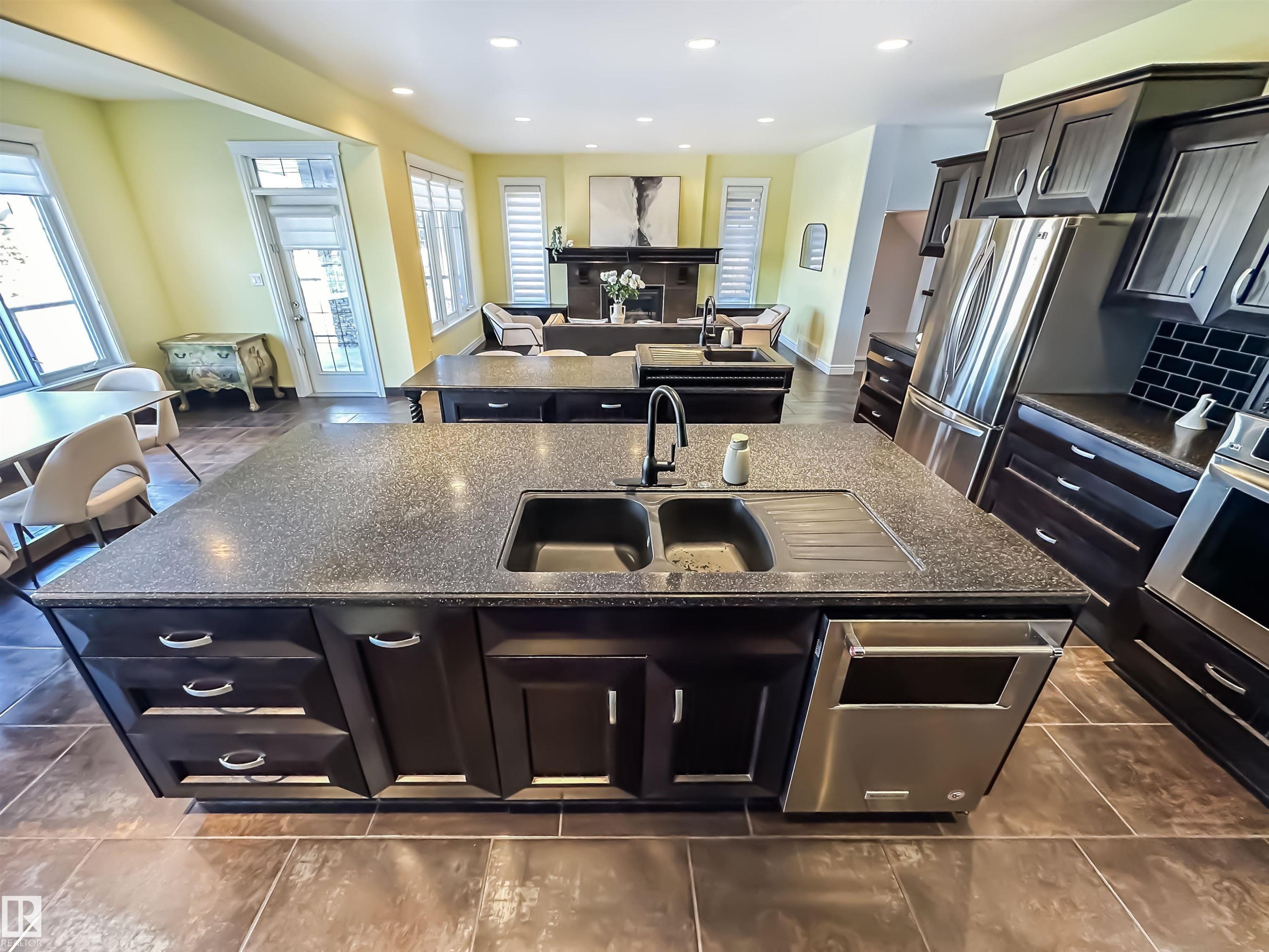 3438 West Landing, Edmonton, AB - Indoor Photo Showing Kitchen With Double Sink