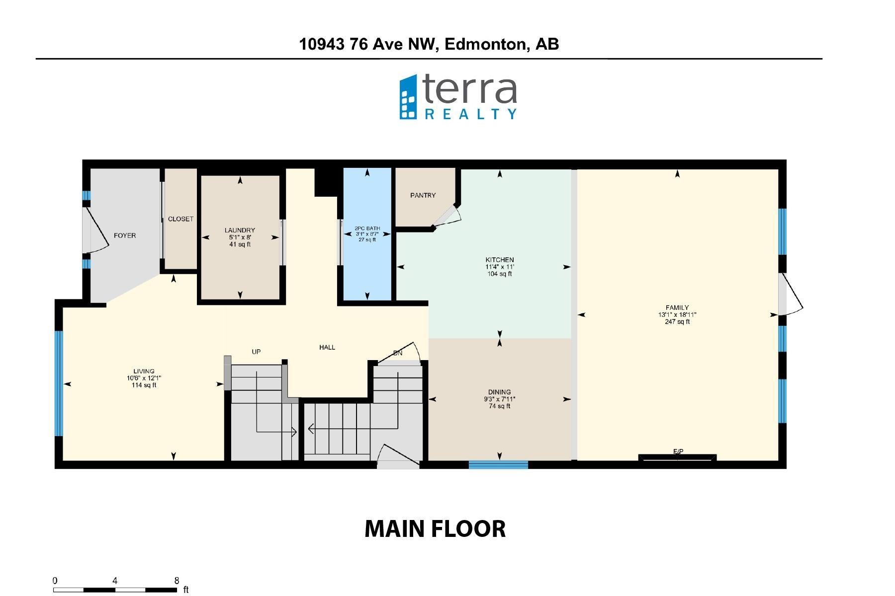 Main level floorplan - 10943 76 Avenue, Edmonton, AB - Other