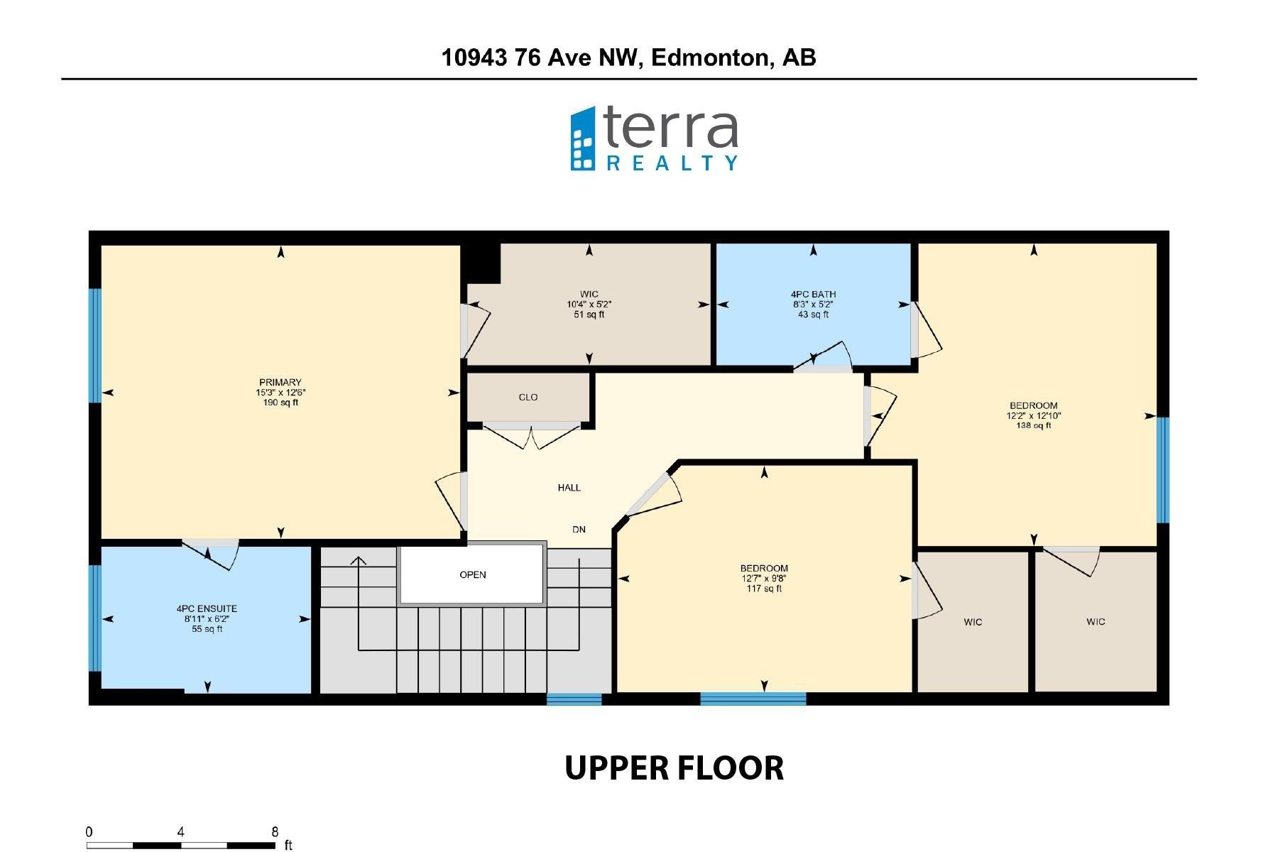 Upper floor layout - 10943 76 Avenue, Edmonton, AB - Other