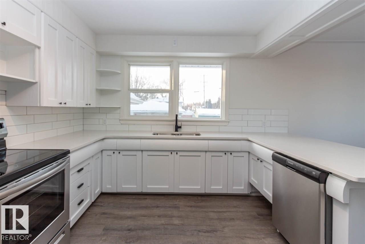 10536 76 Street, Edmonton, AB - Indoor Photo Showing Kitchen With Double Sink