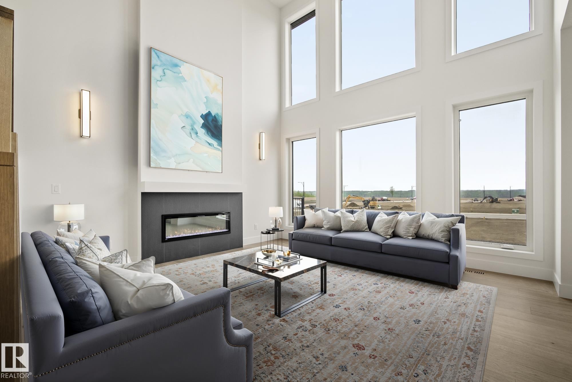 7095 Kiviaq Crescent, Edmonton, AB - Indoor With Fireplace