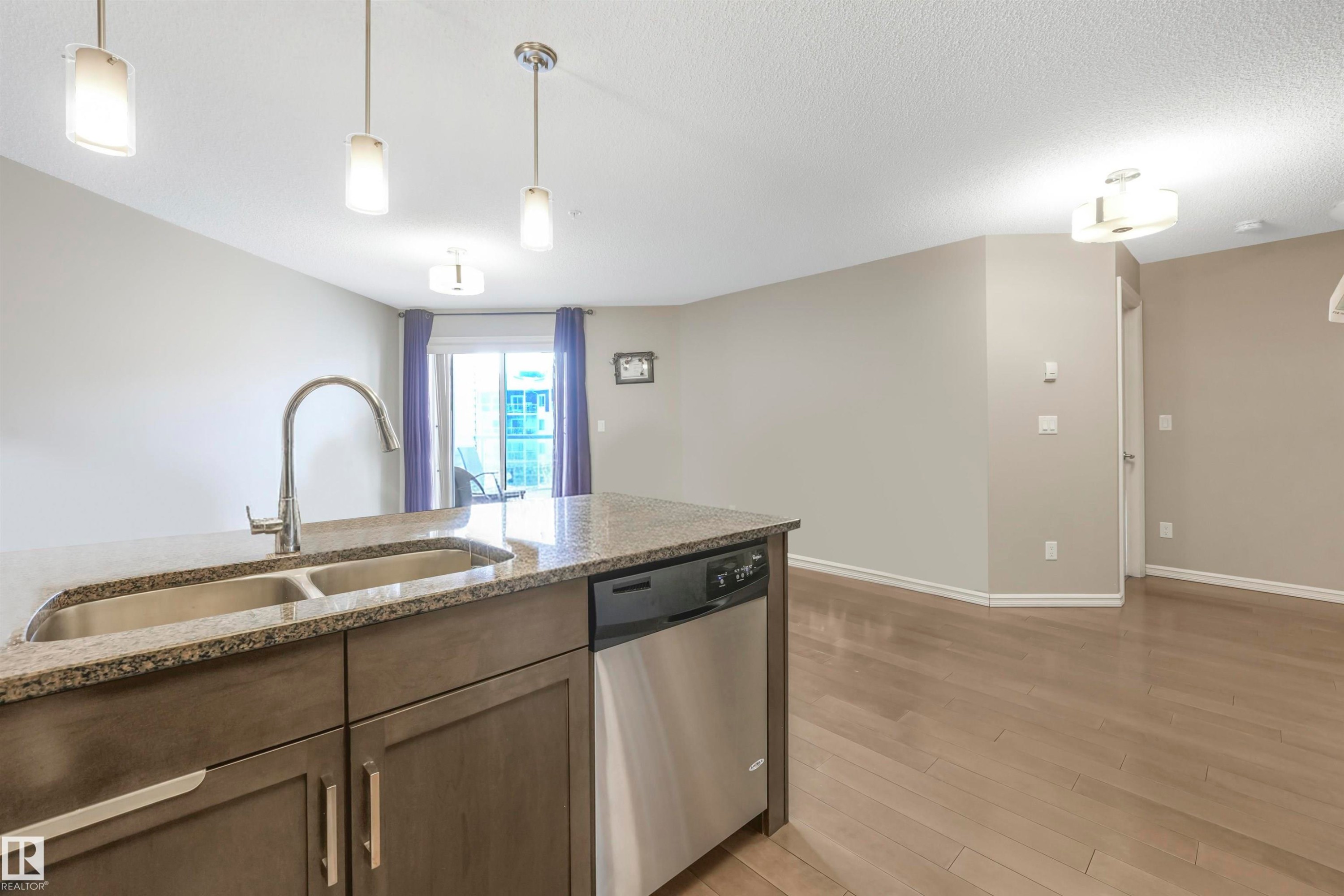 314 2203 44 Avenue, Edmonton, AB - Indoor Photo Showing Kitchen With Double Sink