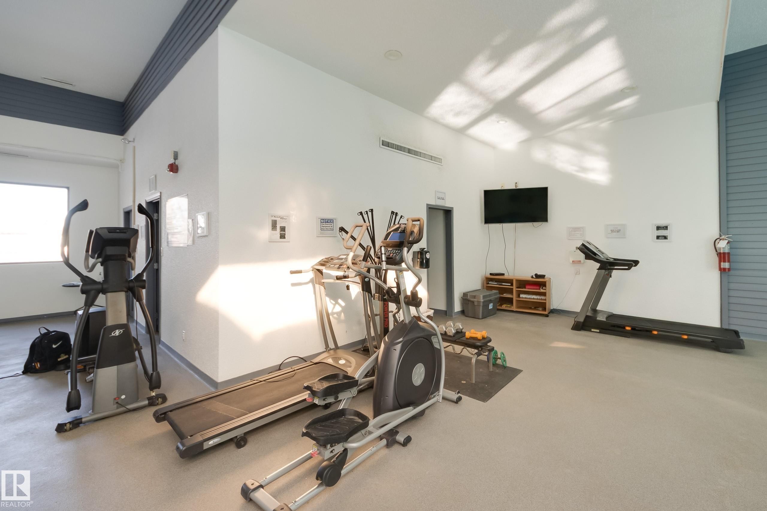 108 14810 51 Avenue, Edmonton, AB - Indoor Photo Showing Gym Room