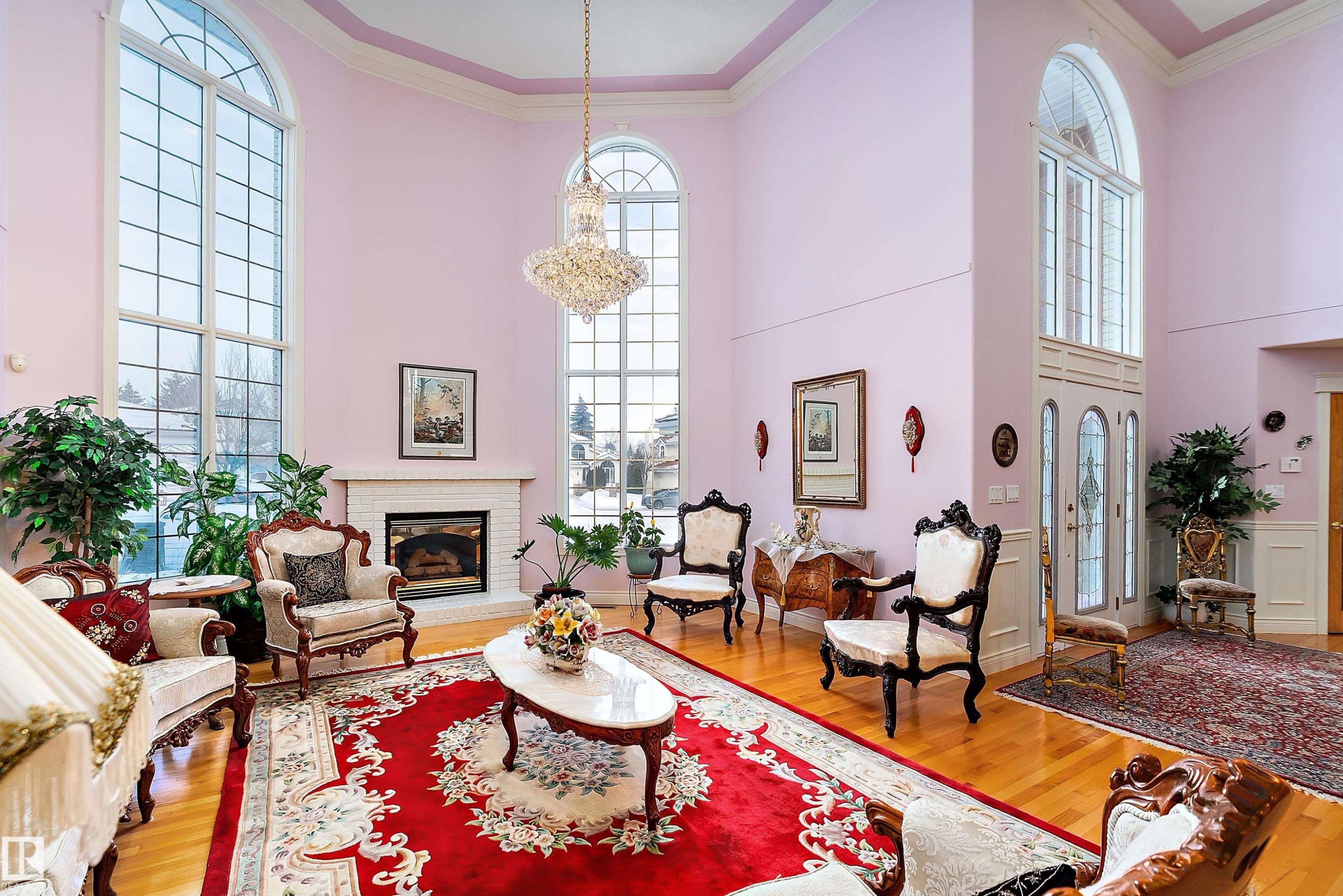 93 Cormack Crescent, Edmonton, AB - Indoor Photo Showing Living Room With Fireplace
