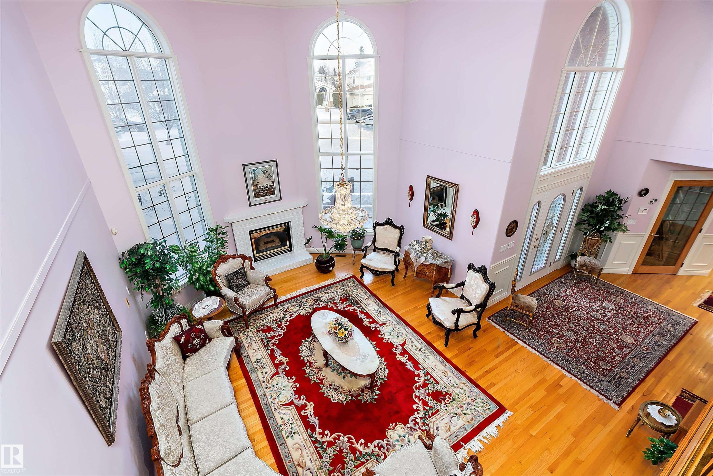 93 Cormack Crescent, Edmonton, AB - Indoor Photo Showing Other Room With Fireplace