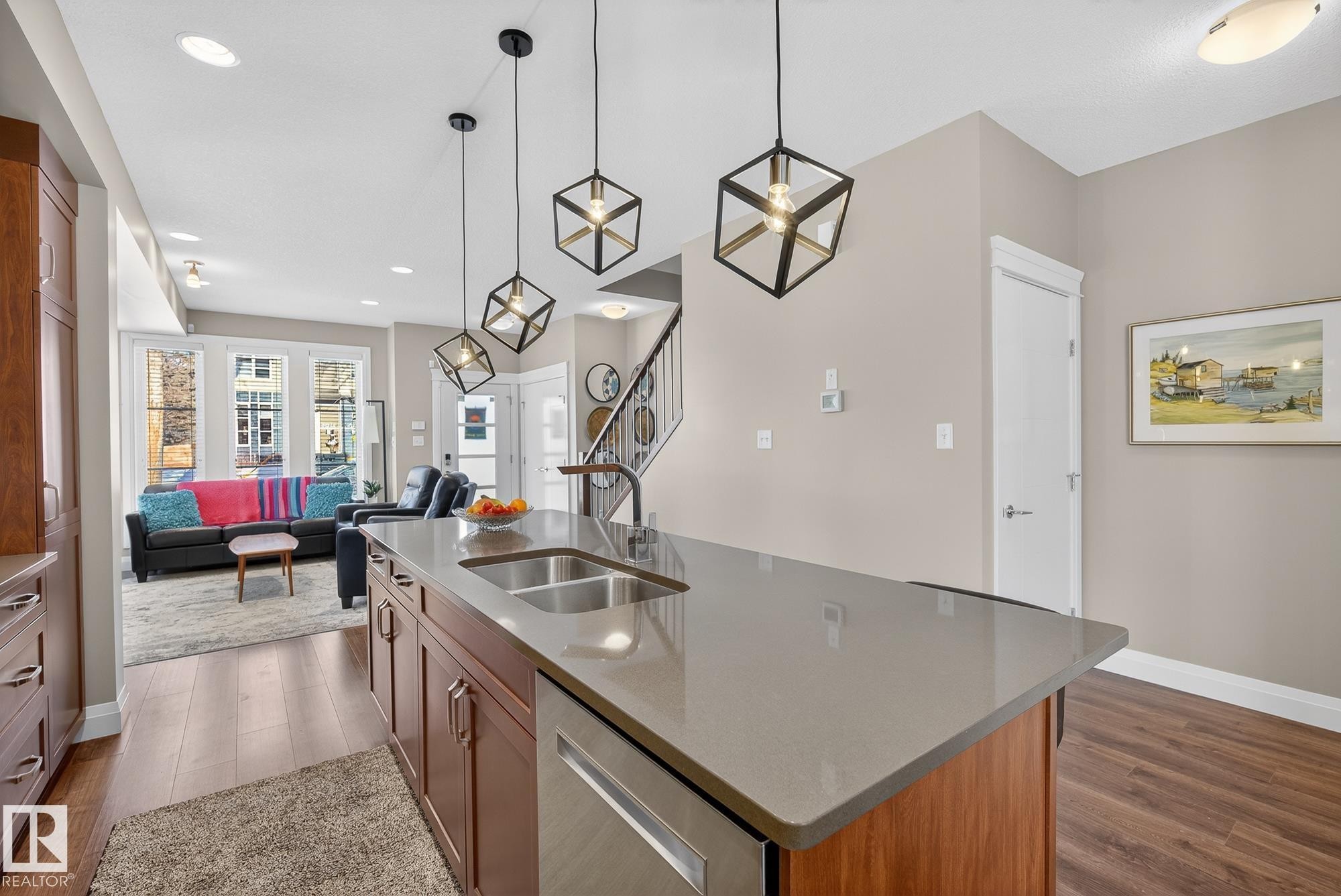9015 92 Avenue, Edmonton, AB - Indoor Photo Showing Kitchen With Double Sink