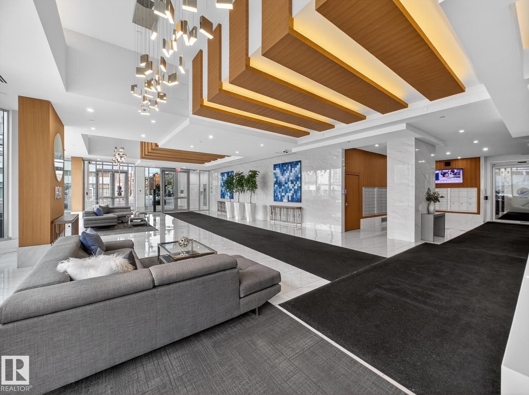 Lobby featuring recessed lighting - #902 11969 Jasper Av Nw, Edmonton, AB - Indoor Photo Showing Other Room