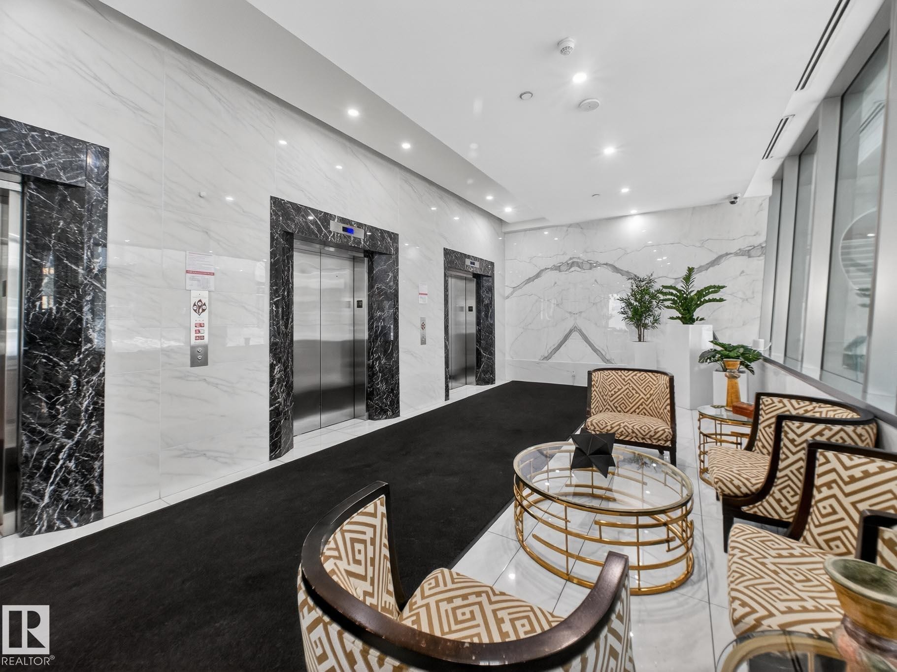 Building lobby with recessed lighting - #902 11969 Jasper Av Nw, Edmonton, AB - Indoor Photo Showing Other Room