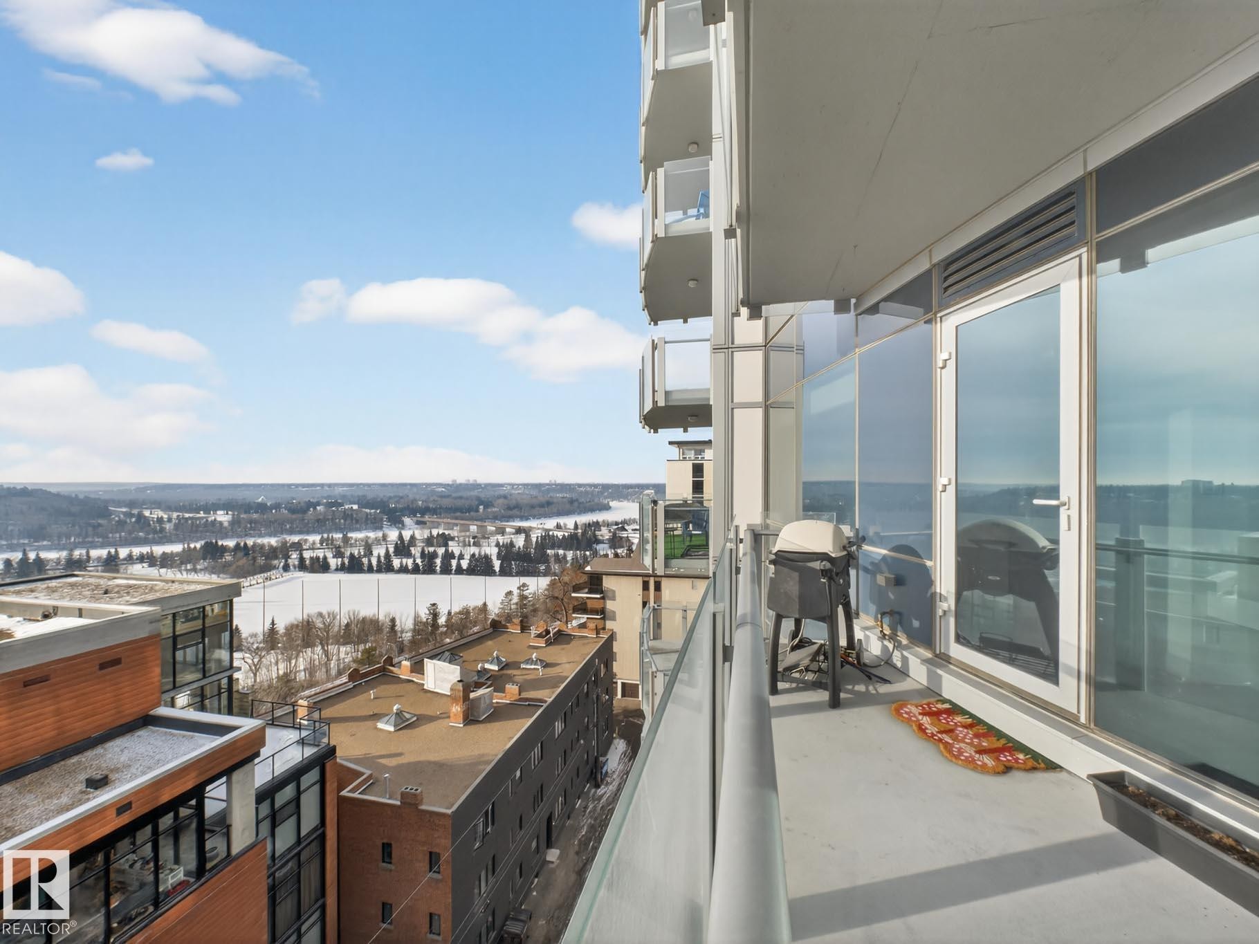 Balcony featuring area for grilling - #902 11969 Jasper Av Nw, Edmonton, AB - Outdoor With View