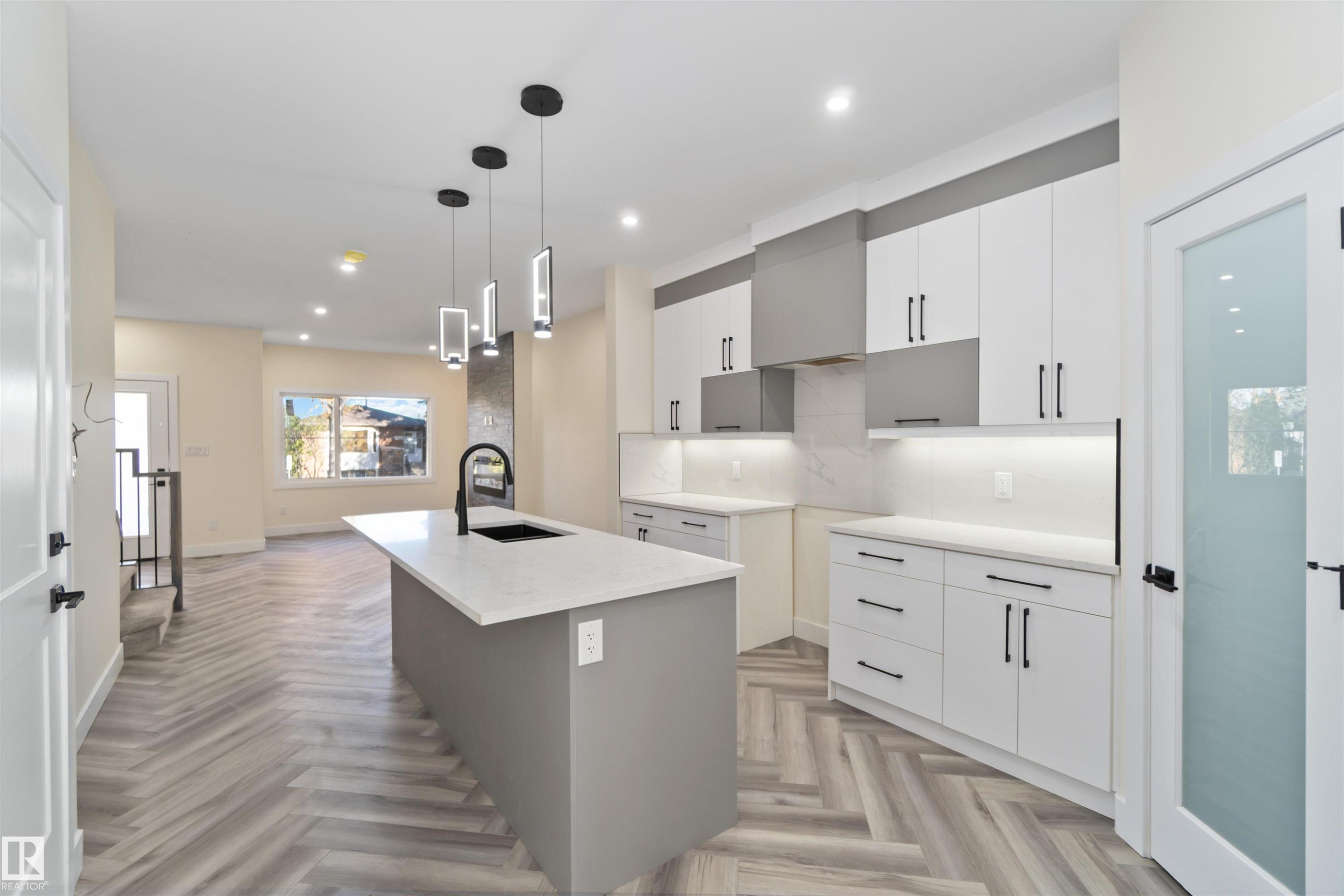 8319 81Ave, Edmonton, AB - Indoor Photo Showing Kitchen With Upgraded Kitchen