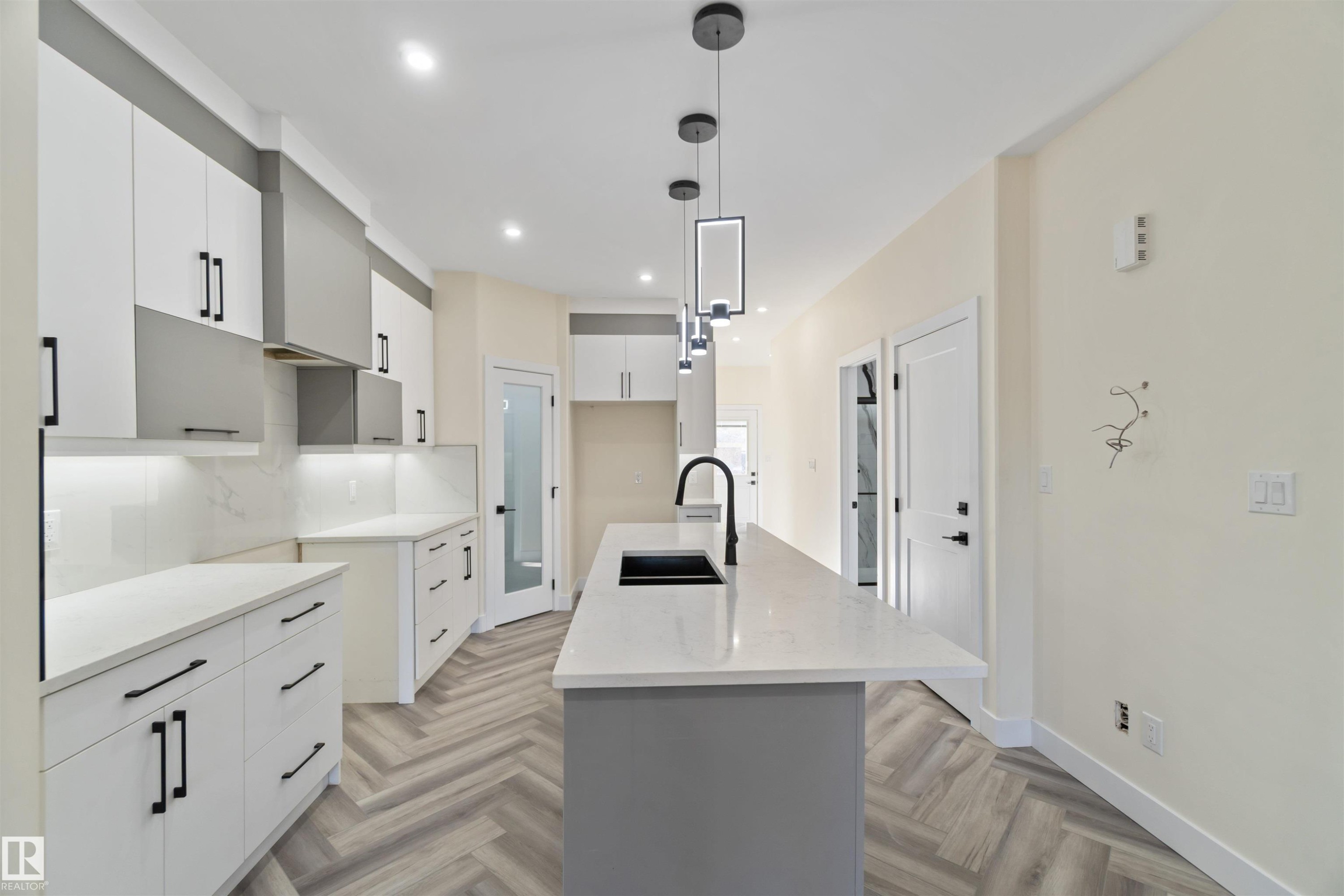 8319 81Ave, Edmonton, AB - Indoor Photo Showing Kitchen With Upgraded Kitchen