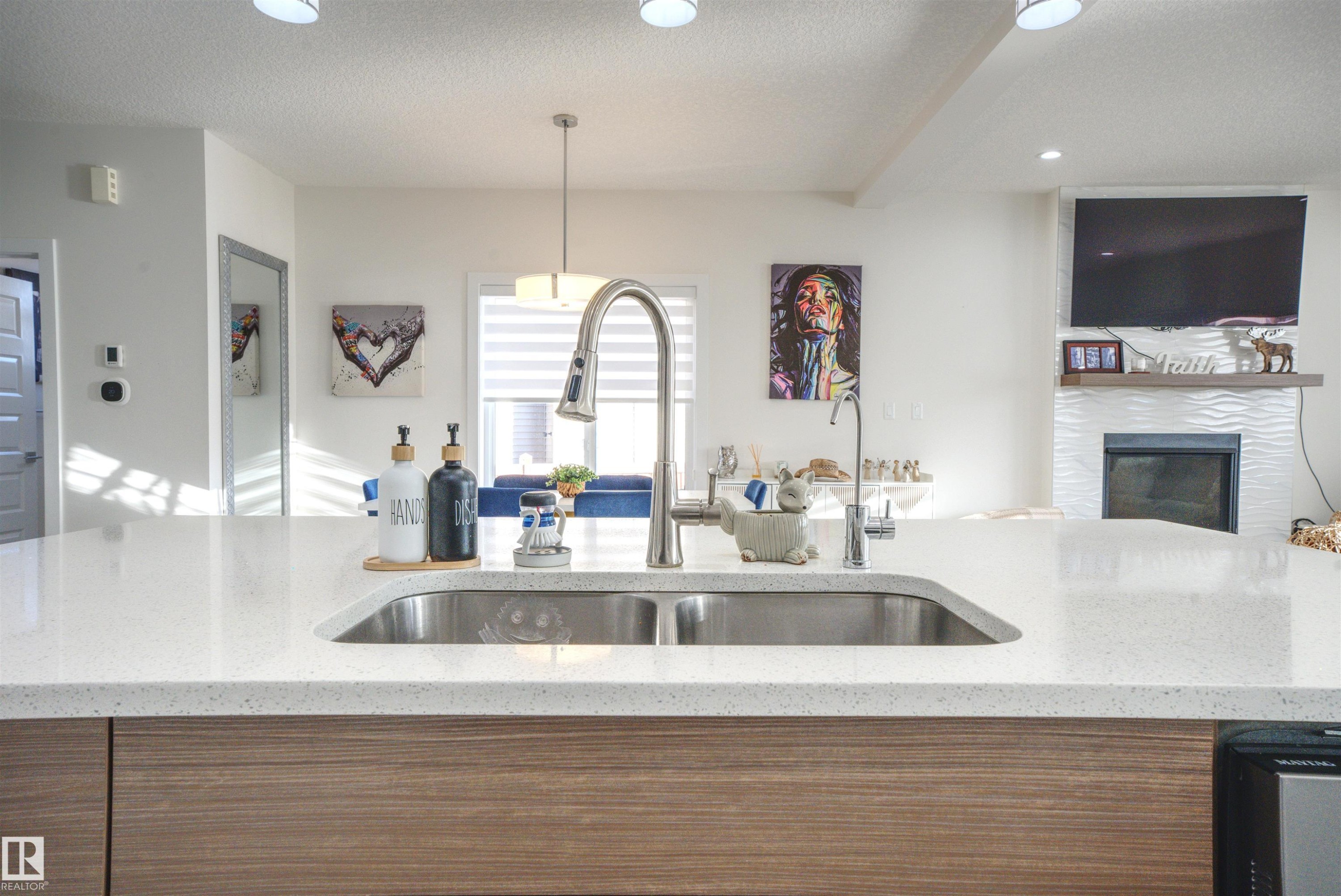 8904 217 Street, Edmonton, AB - Indoor Photo Showing Kitchen With Double Sink