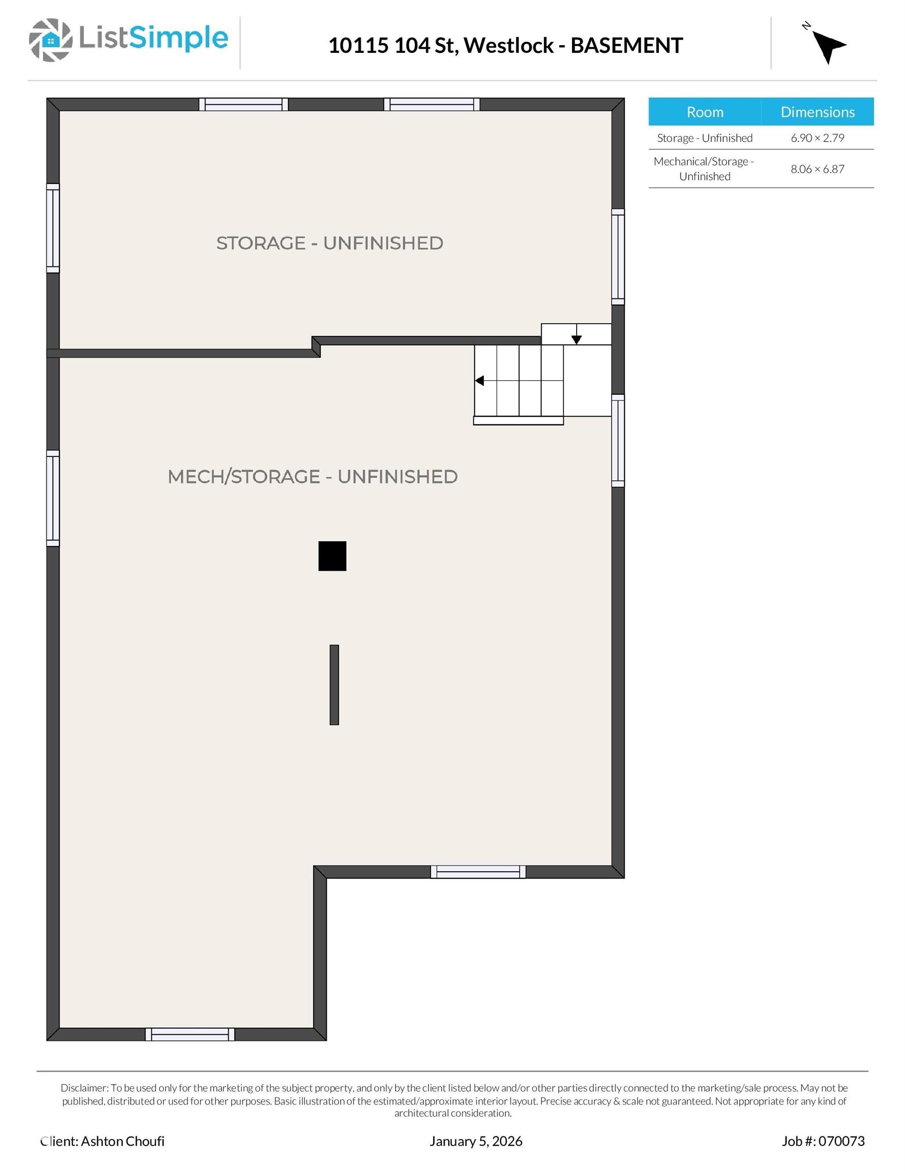 View of property floor plan - 10115 104, Westlock, AB - Other
